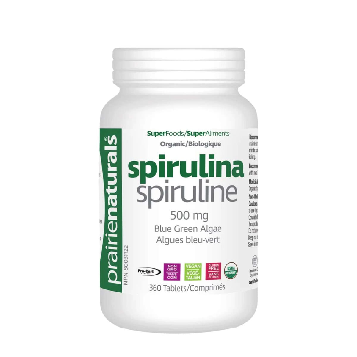 Prairie Naturals Spirulina 360 Tabs
