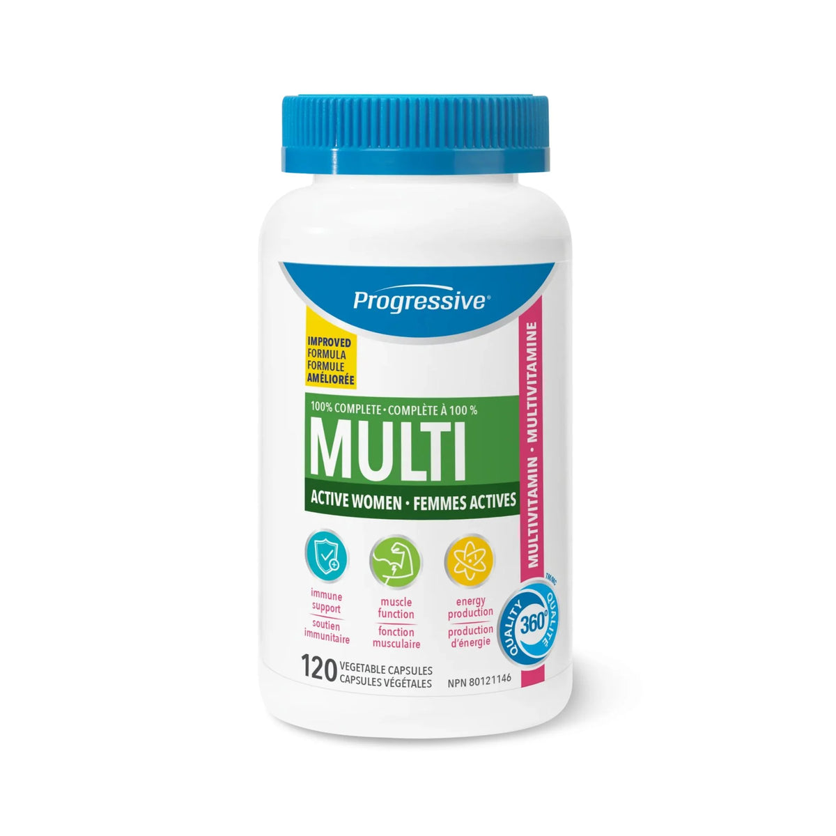Progressive MultiVitamin Active Women 120c - Nature's Source Inc