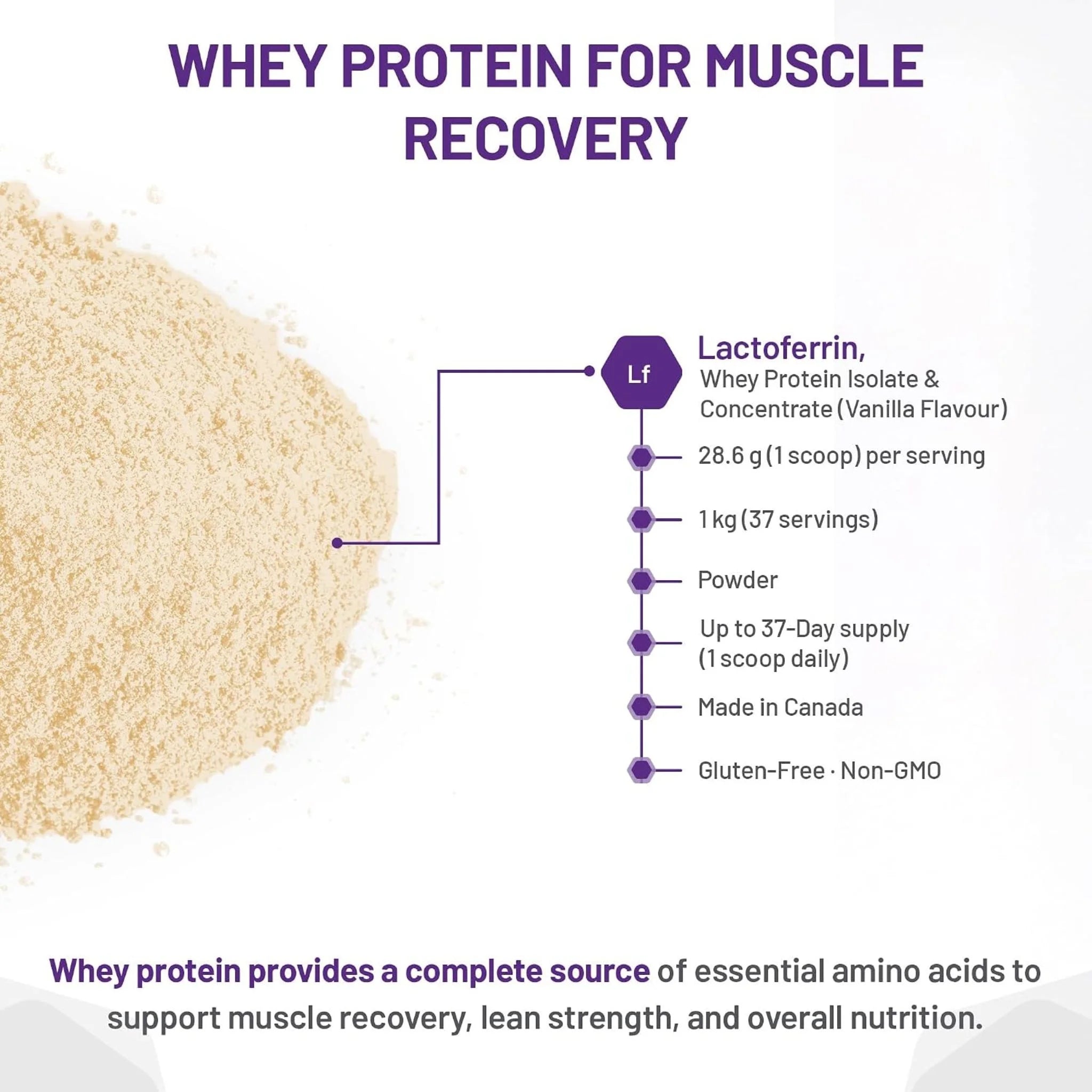 AOR Advanced Whey Protein Vanilla 1kg - Nature's Source Inc