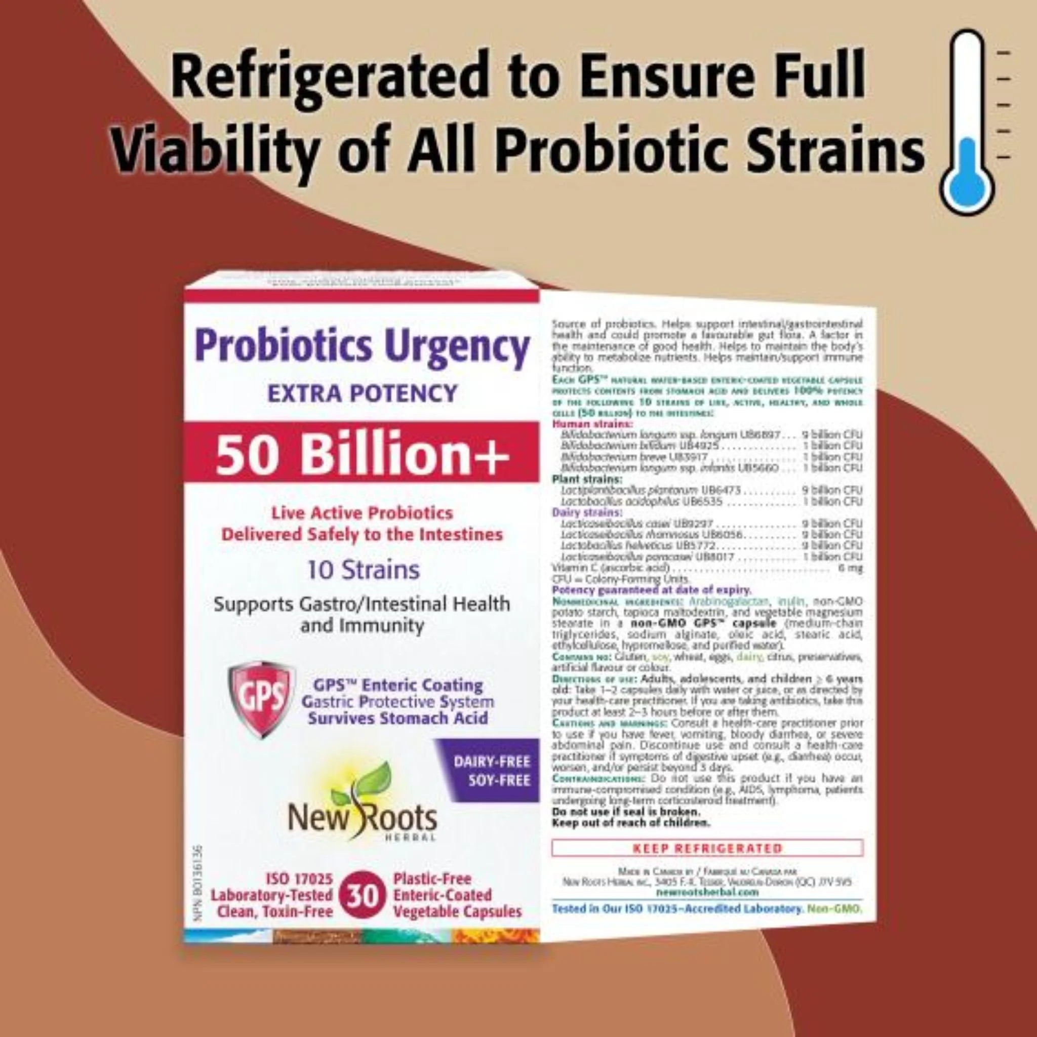 New Roots Probiotic Urgency 50 Billion 30C - Nature's Source