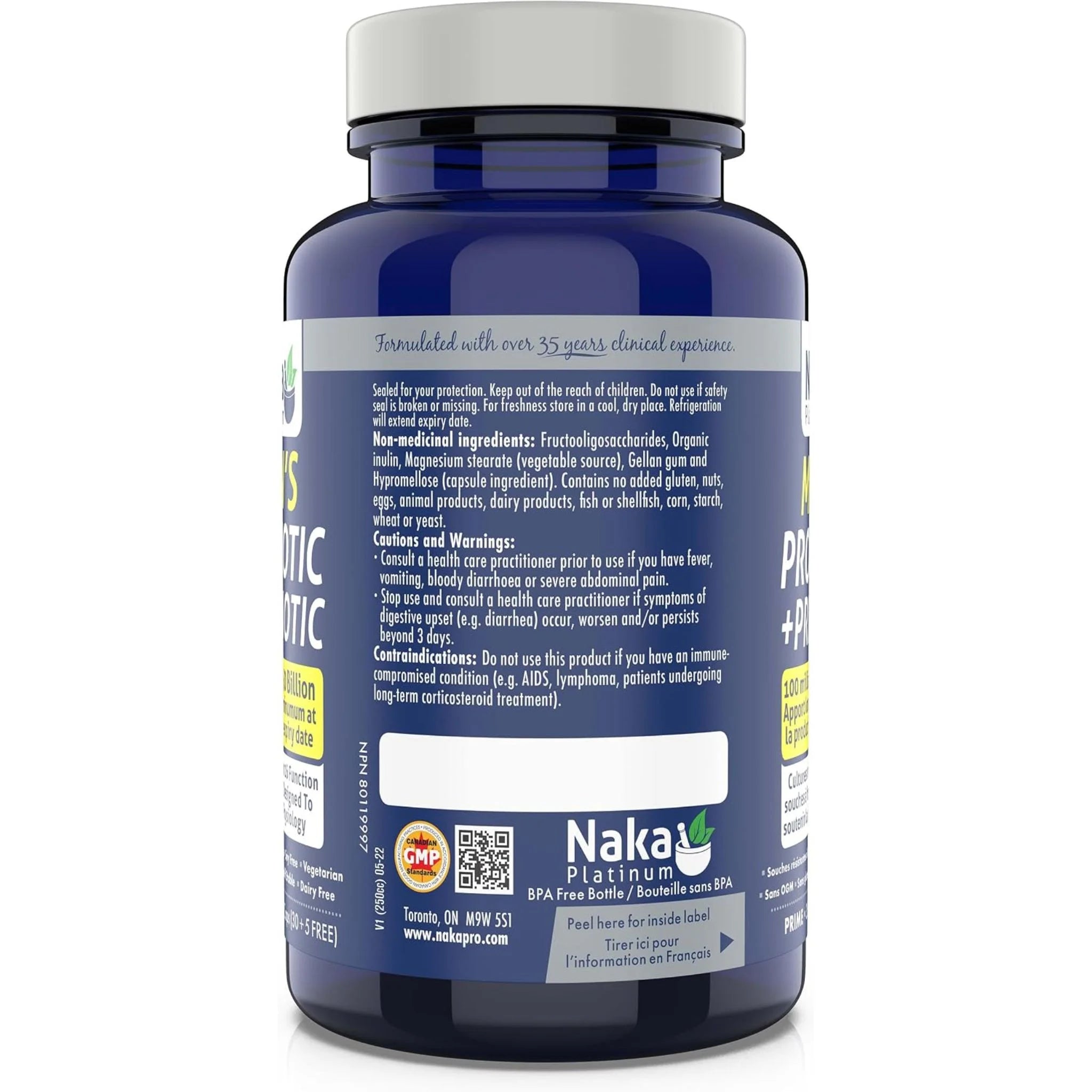 Naka Men's Probiotic + Prebiotic 100M 35c - Nature's Source Inc