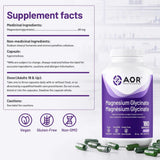 AOR Magnesium Glycinate 180 Vegan Capsules - Nature's Source Inc
