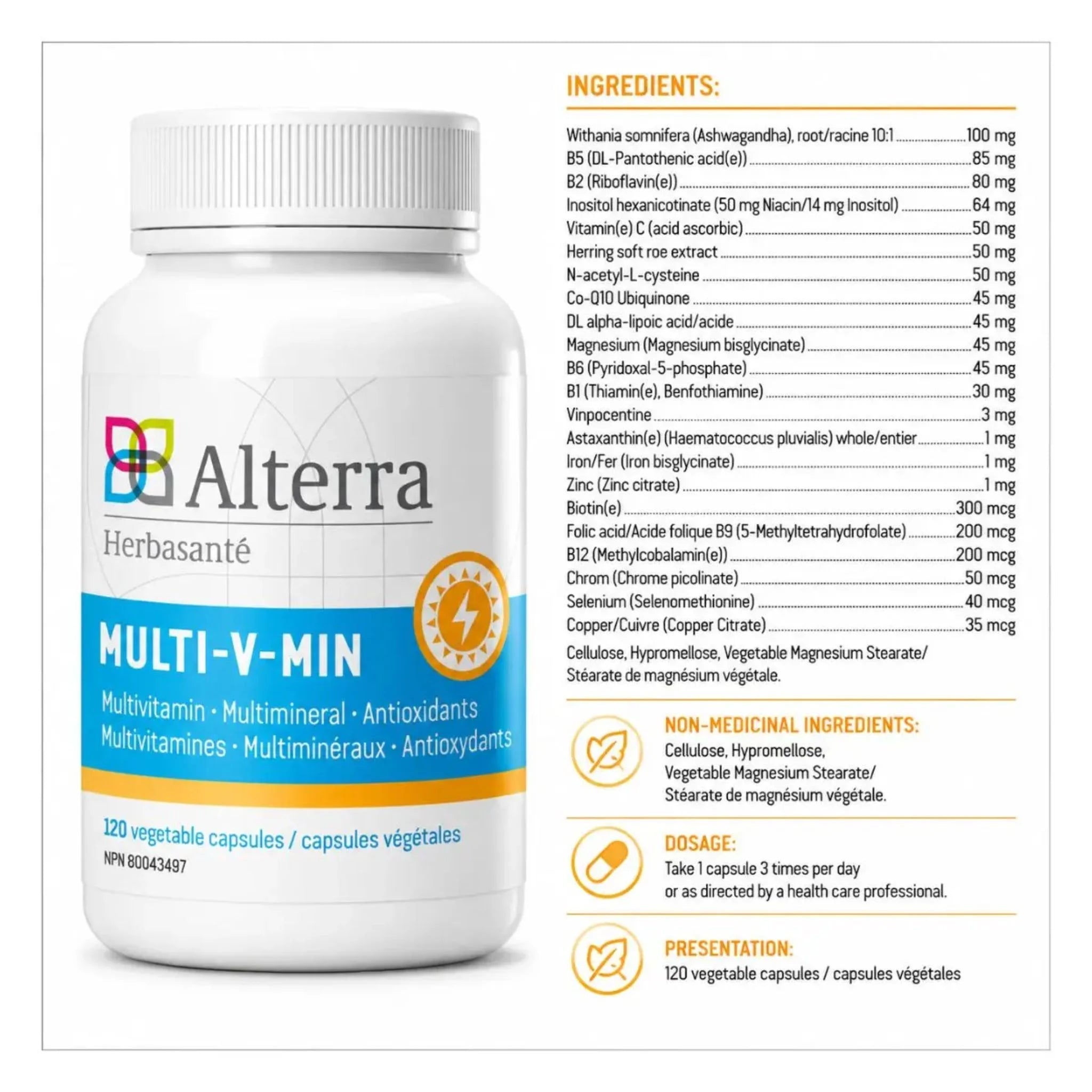 Alterra Multi V Min 120 Vegan Caps - Nature's Source Inc