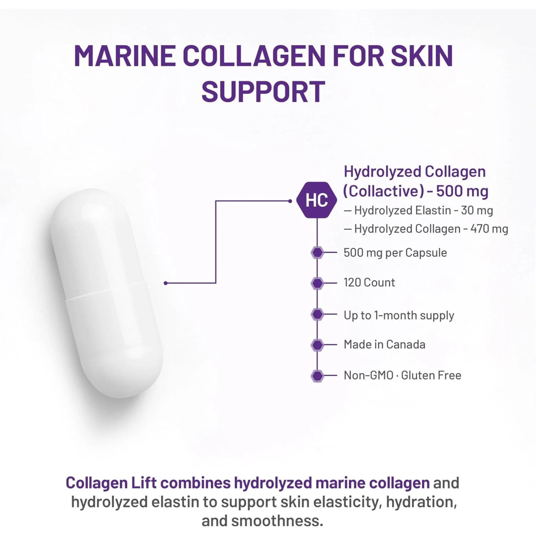 AOR Collagen Lift (Skin Health) 120 Capsules - Nature's Source Inc