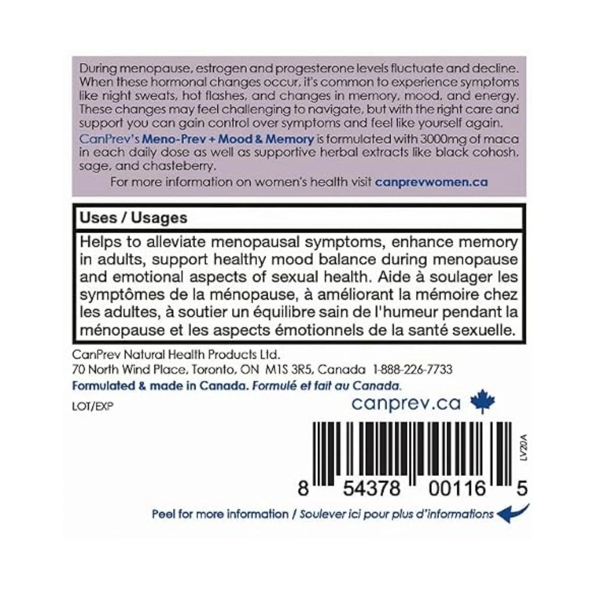 CanPrev MenoPrev + Mood & Memory 120 vcaps - Nature's Source Inc