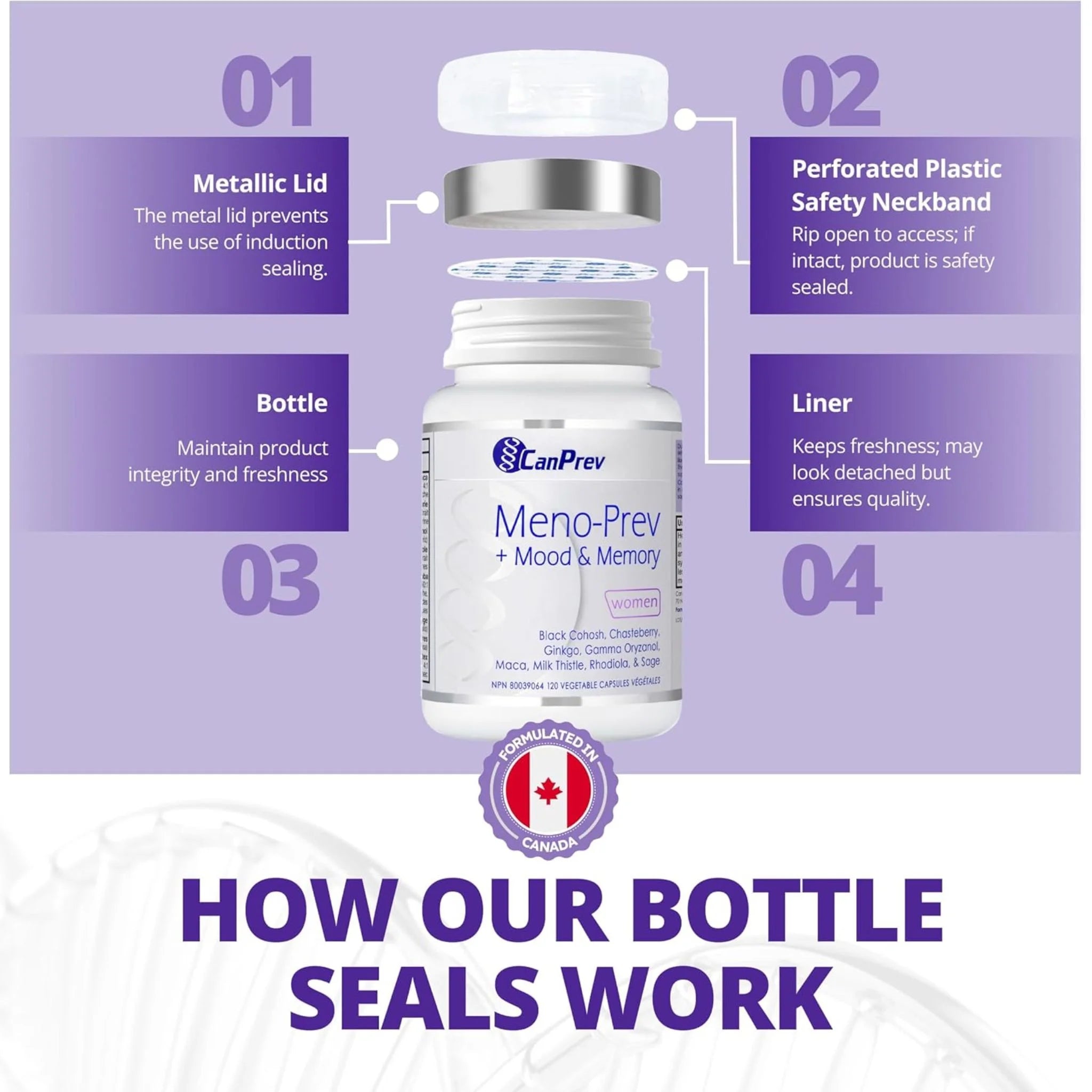 CanPrev MenoPrev + Mood & Memory 120 vcaps - Nature's Source Inc