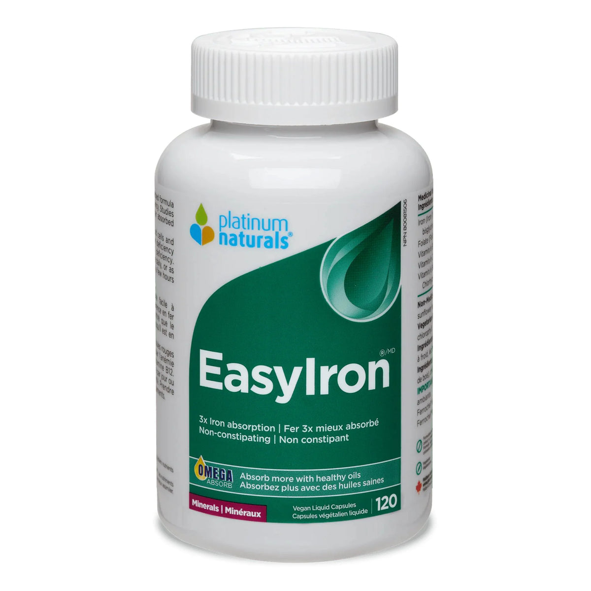 Platinum Naturals Easy Iron 120 Veg-Caps - Nature's Source Inc