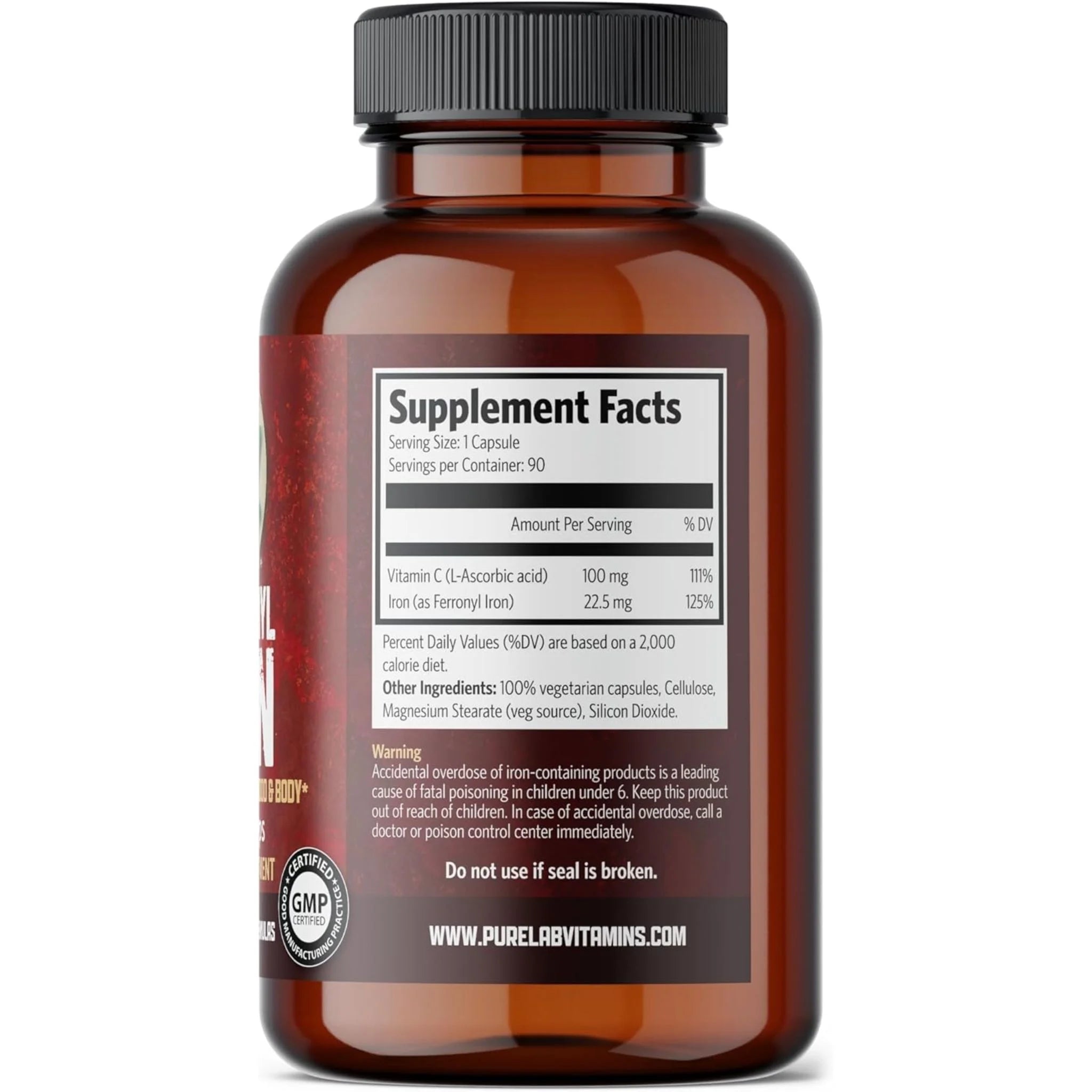 Pure Lab Vitamins Carbonyl Iron 90 VC - Nature's Source Inc