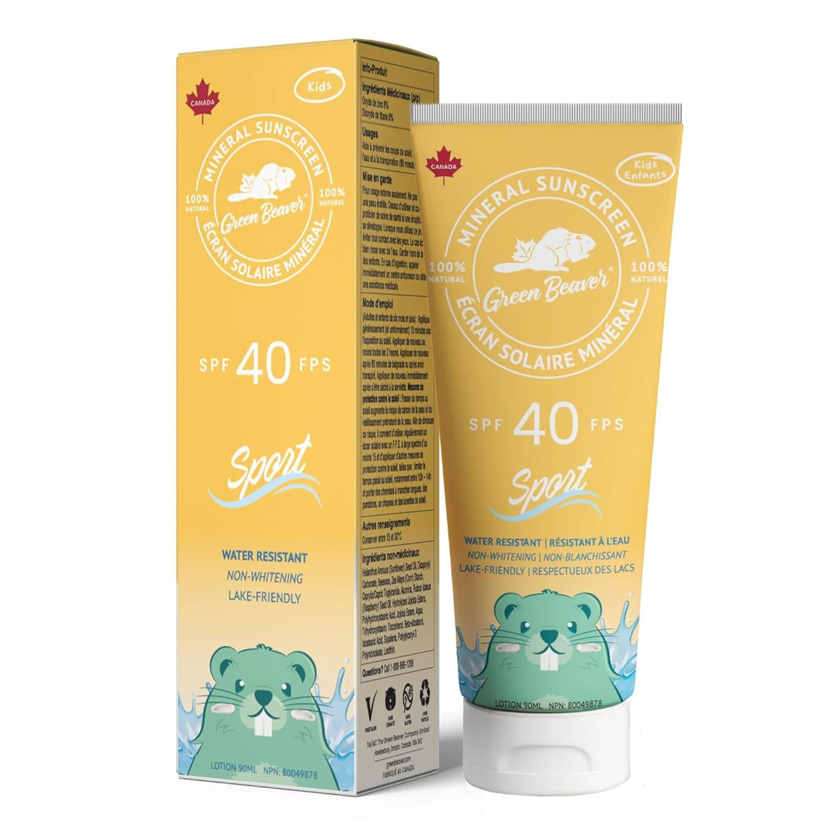 The Green Beaver Company SPF40 Kid Lotion 90 ml - Nature's Source Inc