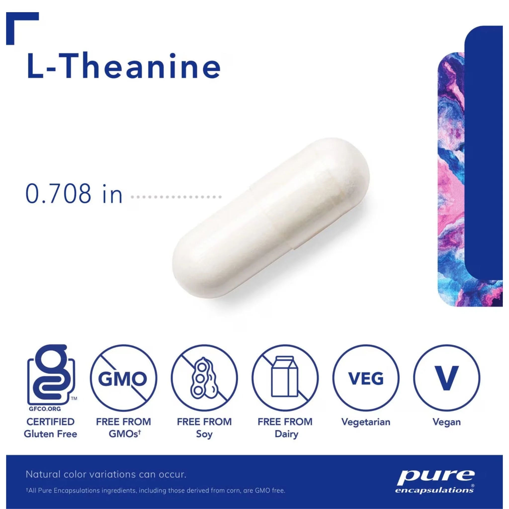 Pure Encapsulations L - Theanine 60 Capsules - Nature's Source Inc