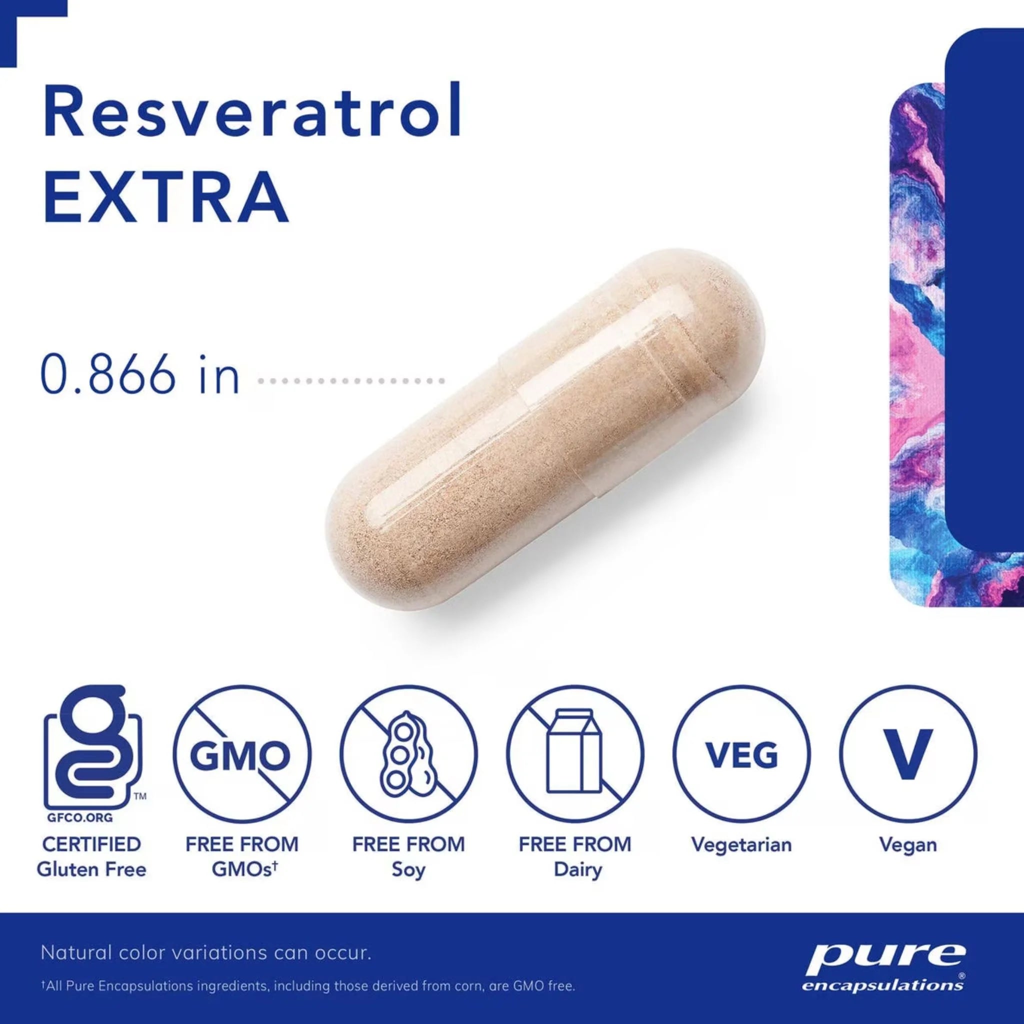 Pure Encapsulations Resveratrol Extra - 60 Capsules - Nature's Source Inc