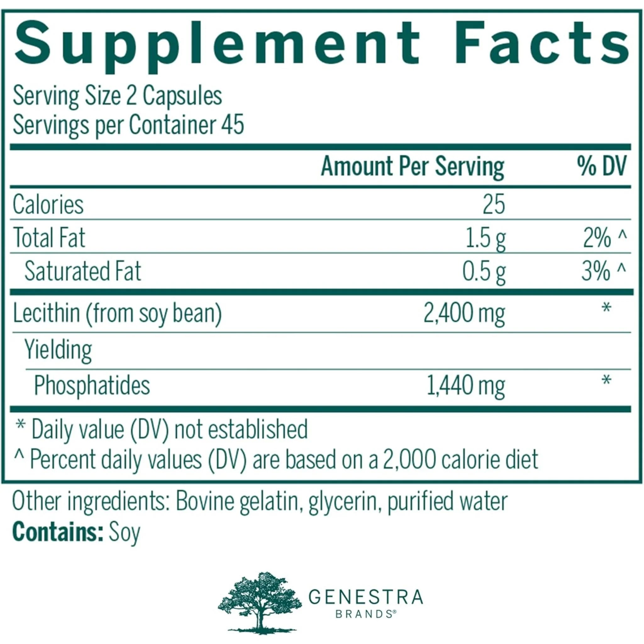 Genestra Brands Phos Choline 90c - Nature's Source Inc