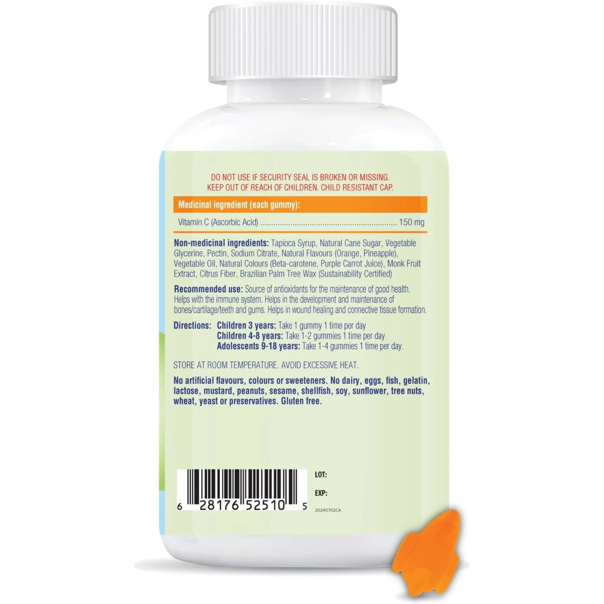 Allkidz Naturals Vitamin C Gummies 80 Gummies - Nature's Source Inc