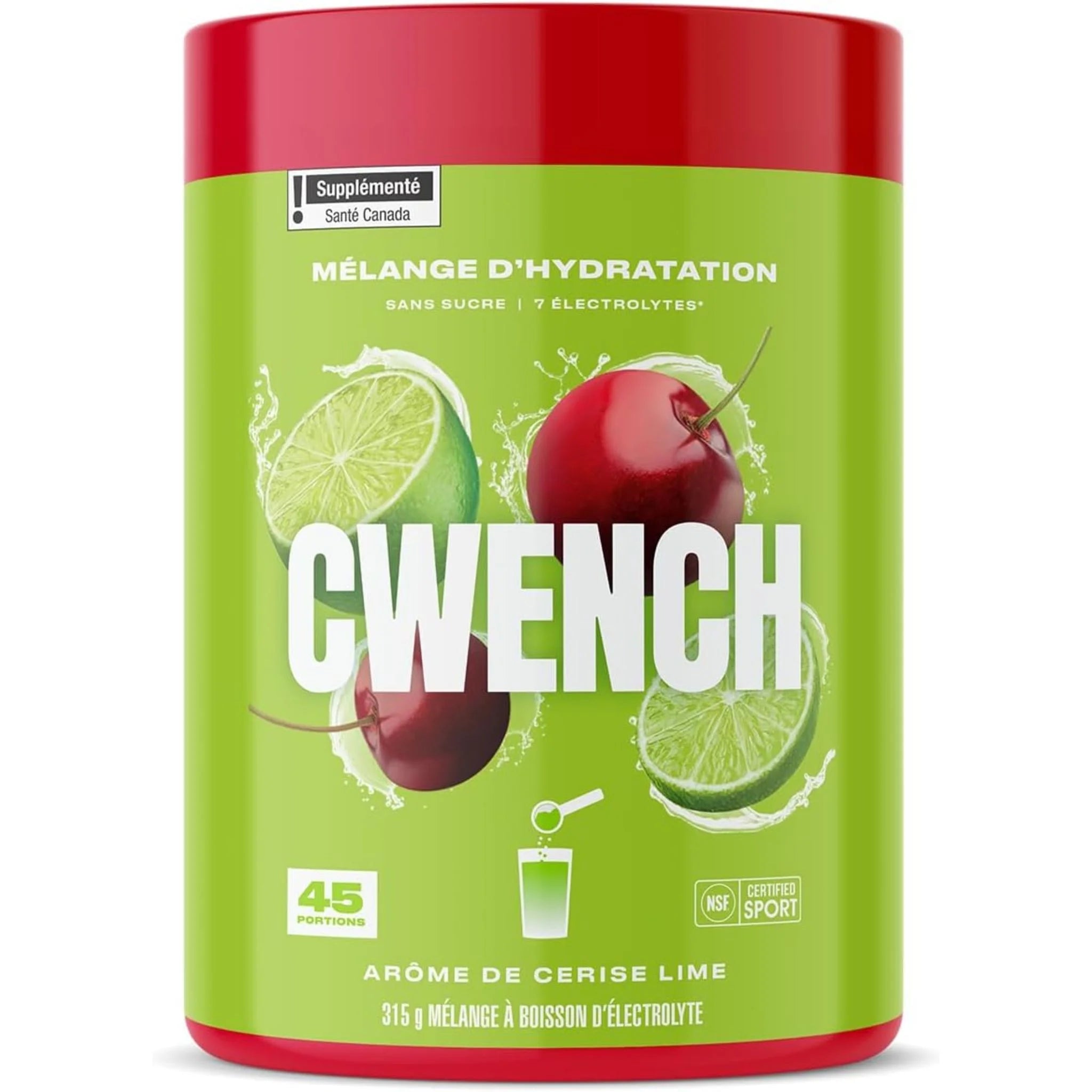 Cwench Hydration Mix Cherry Lime 315g - Nature's Source Inc