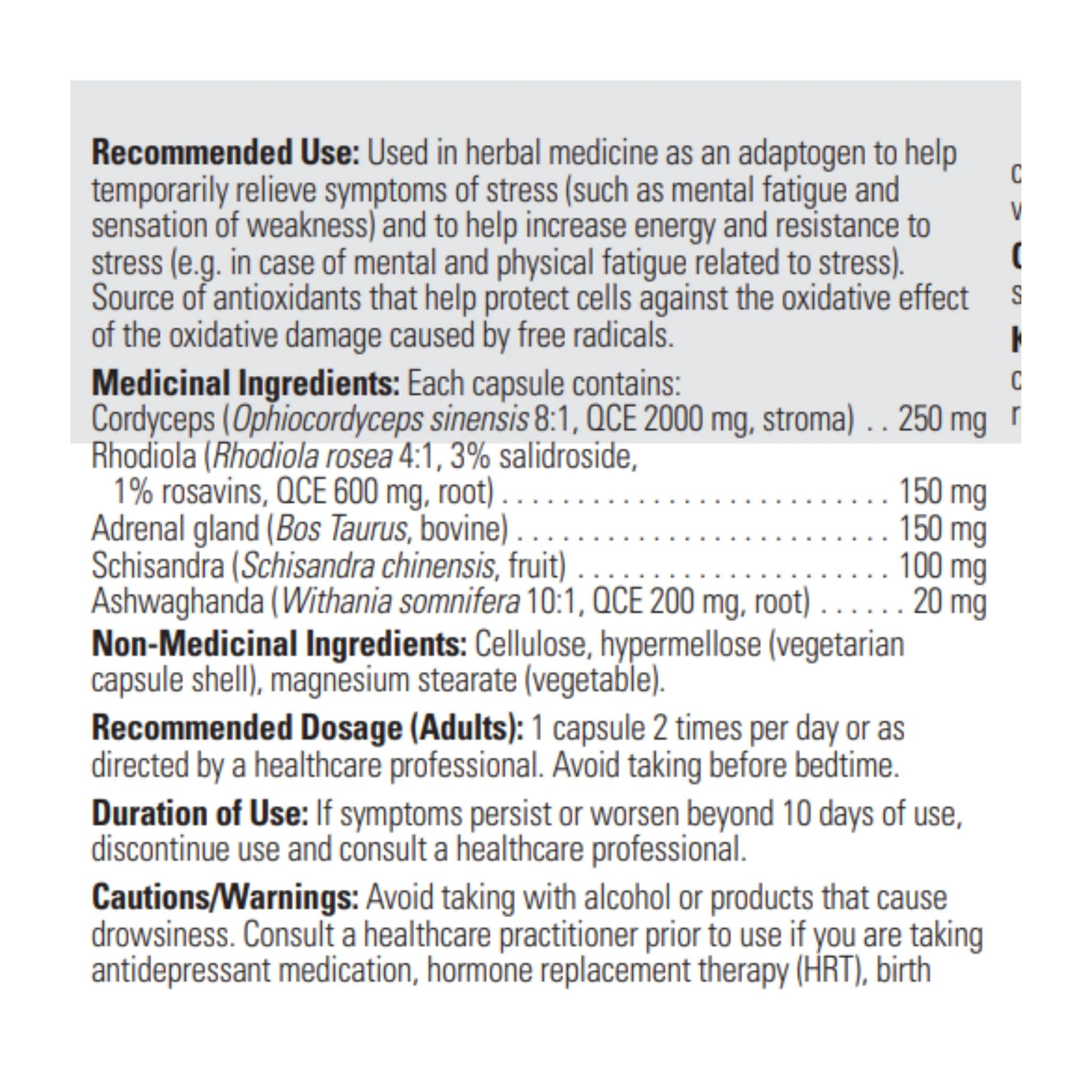 Biomed Adrenaplex 90 Capsules - Nature's Source Inc