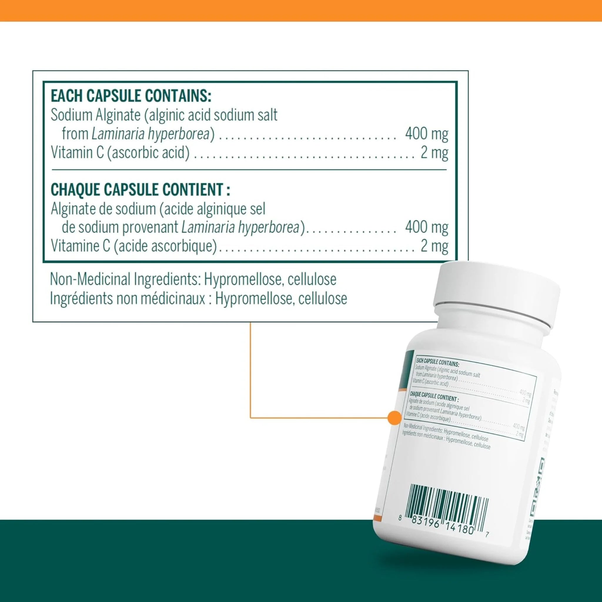 Genestra Brands Sodium Alginate - 60 caps - Nature's Source Inc