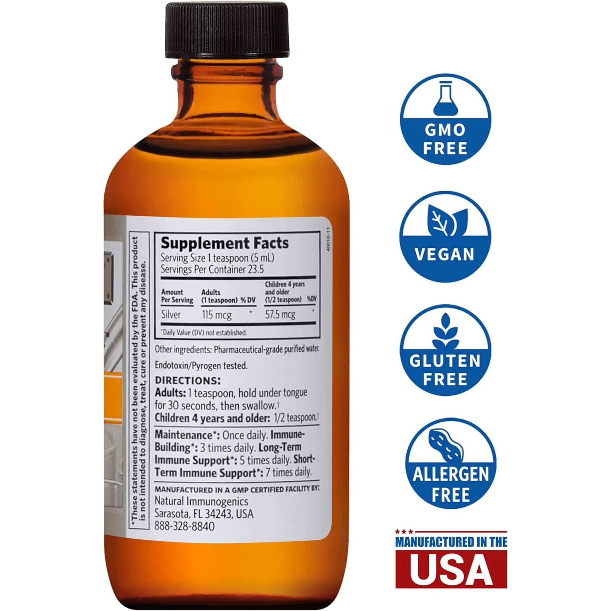 Argentyn 23 Hydrosol 23ppm 118ml - Nature's Source Inc