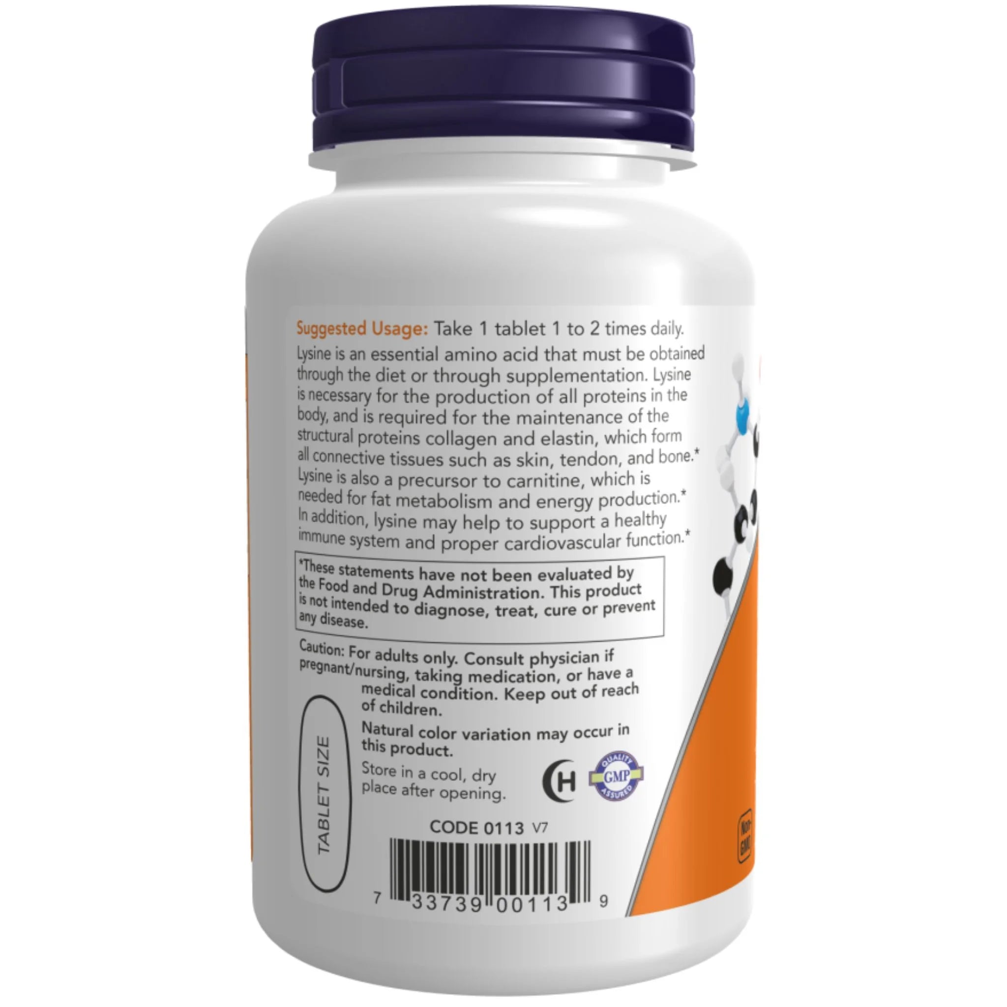 Now Double Strength L-Lysine 100 Veg-Tablets - Nature's Source Inc