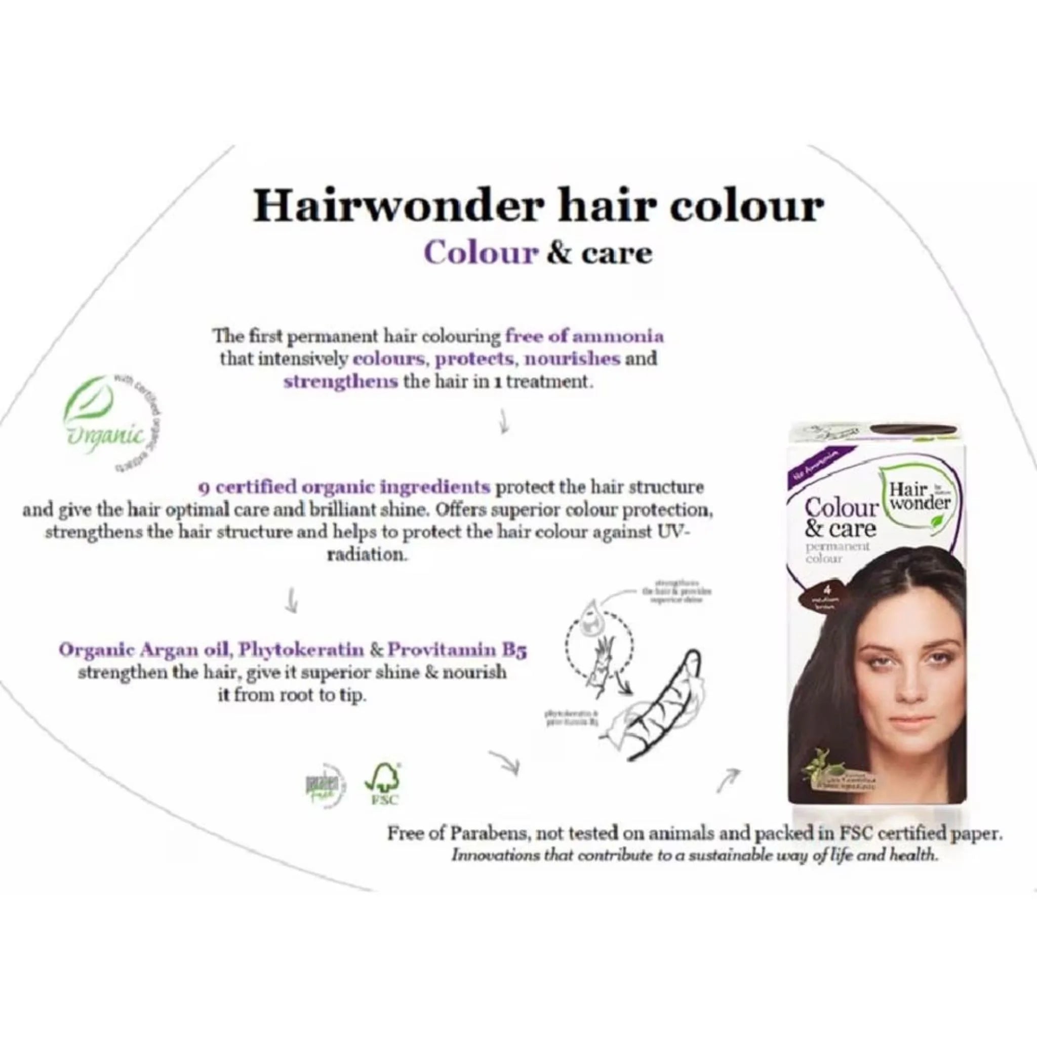 Colour & Care Medium Brown 4 100ml - Nature's Source Inc