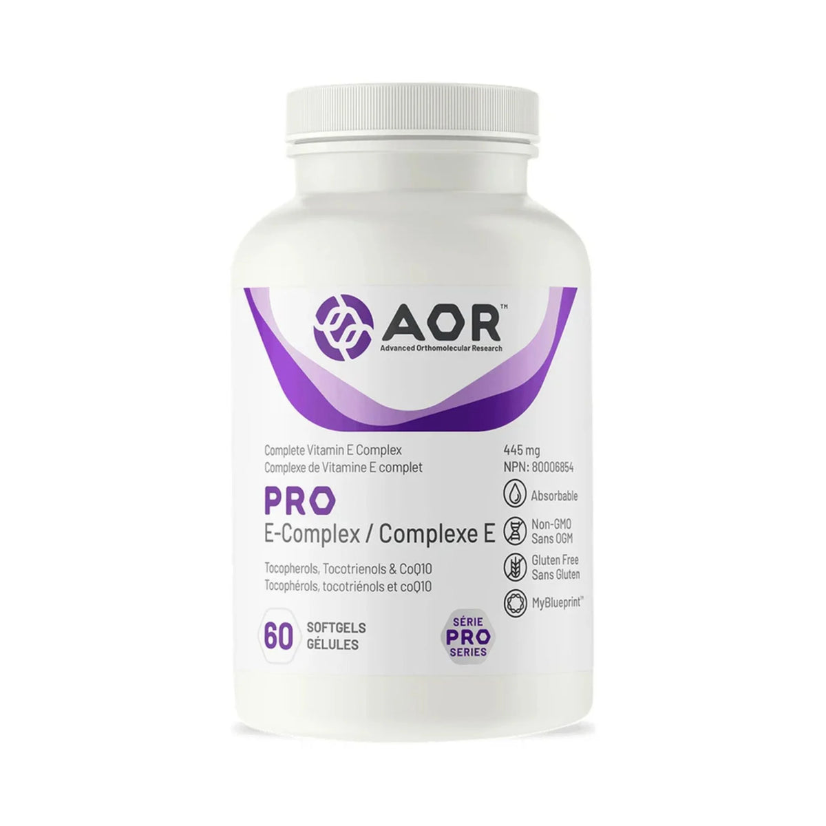AOR Pro E-Complex 60 Softgels - Nature's Source Inc
