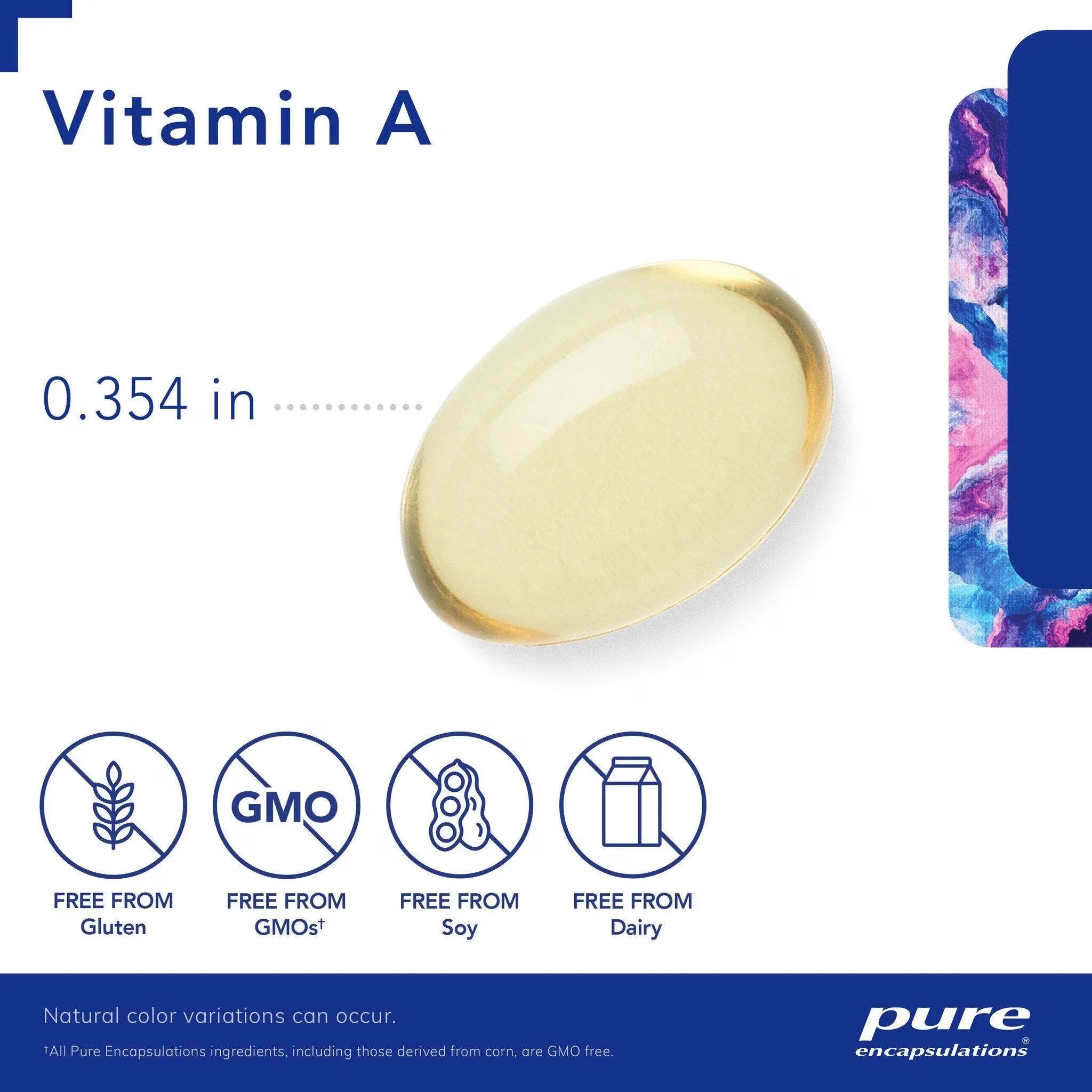 Pure Encapsulations Vitamin A 3,000 mcg (10,000 IU) - 120 Softgels