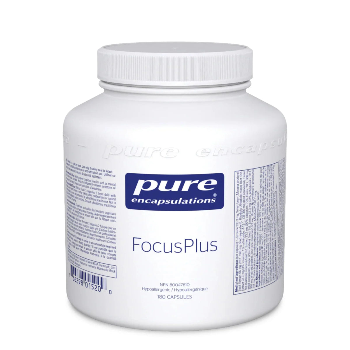 Pure Encapsulations Focus Plus 180 Capsules - Nature's Source Inc