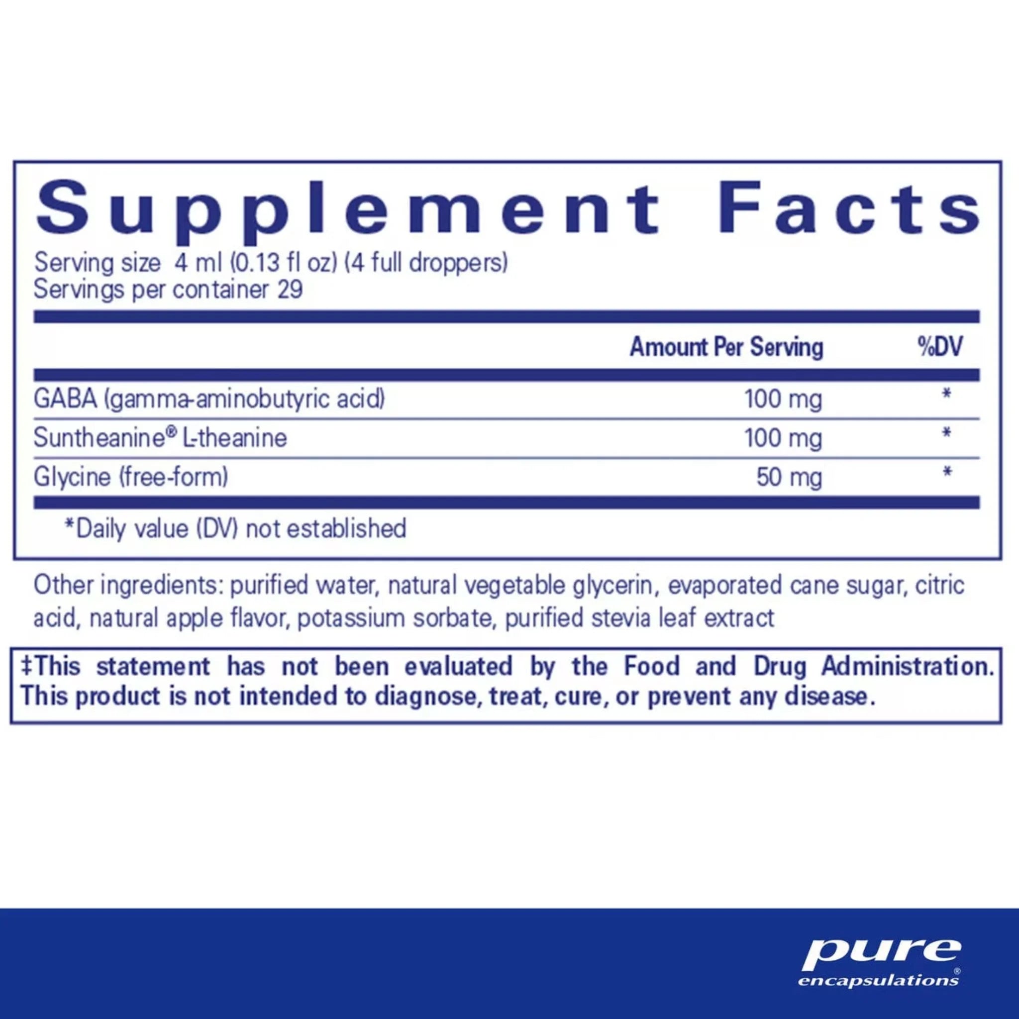 Pure Encapsulations Pure Tranquility Liquid 116 Ml - Nature's Source Inc