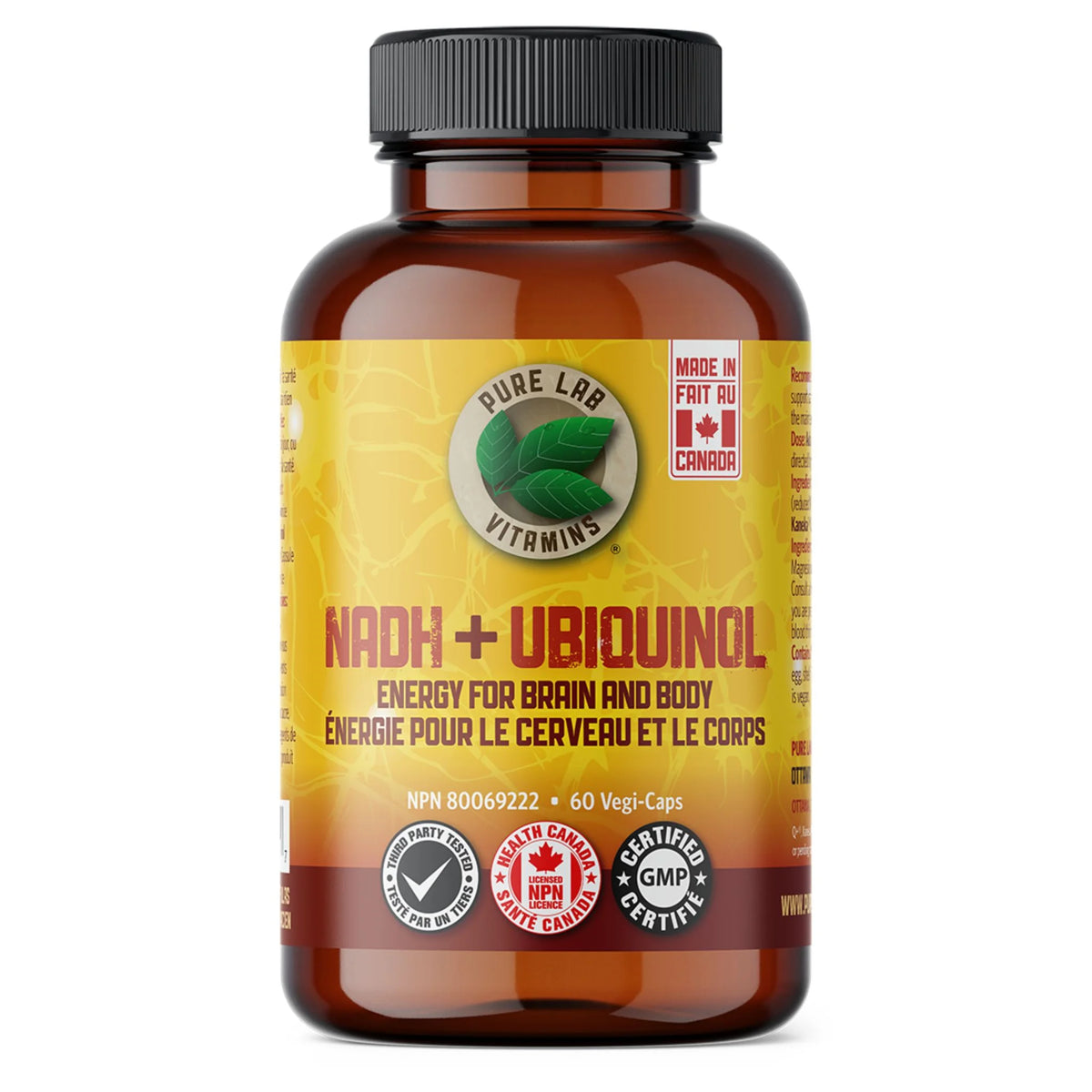 Pure Lab Vitamins NADH+Ubiquinol (60 Veg Caps)