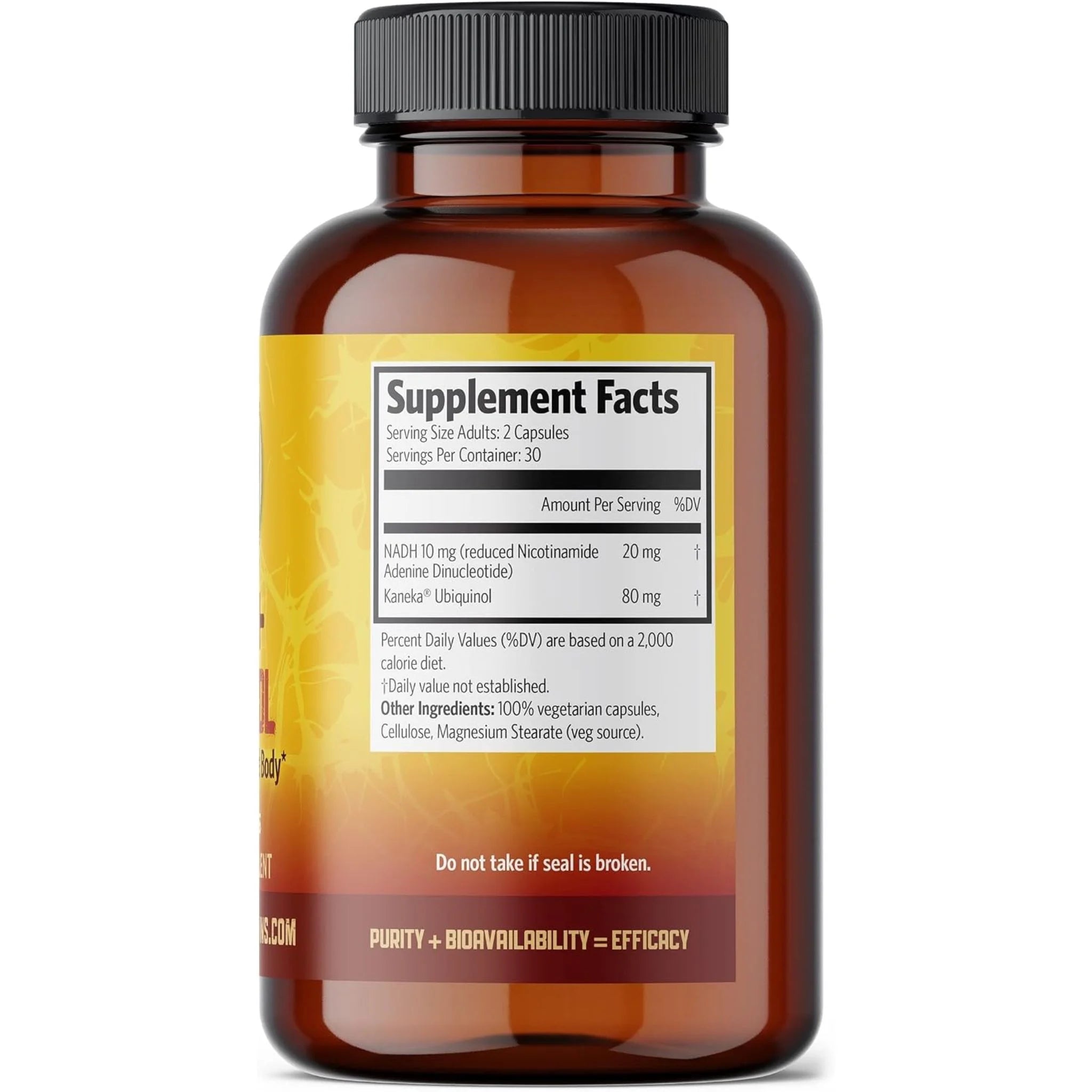 Pure Lab Vitamins NADH+Ubiquinol (60 Veg Caps)