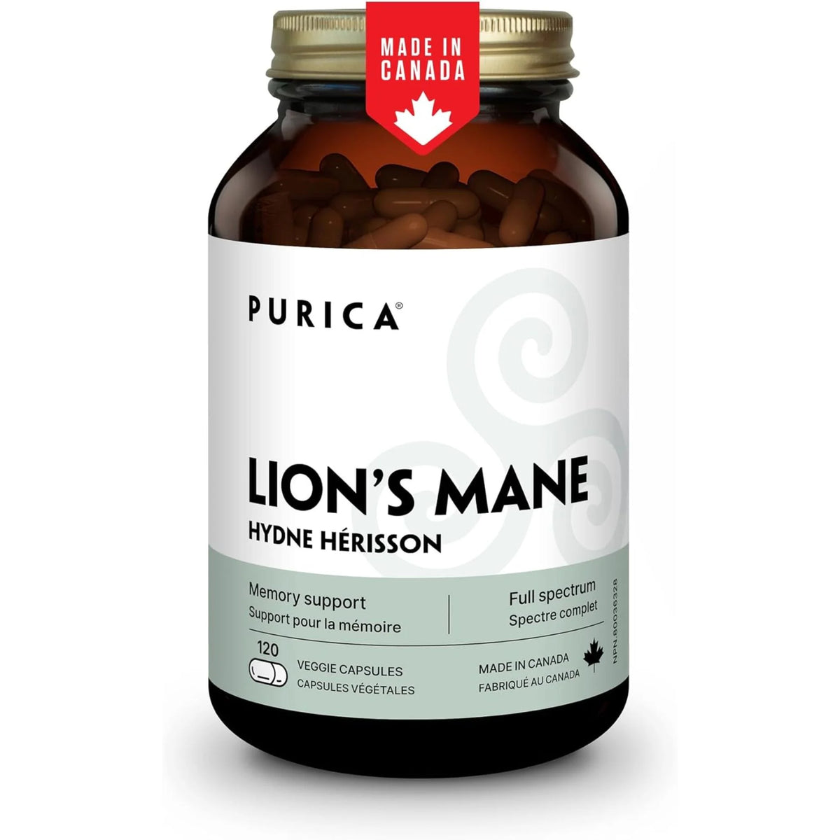 Purica Lion's Mane (Micronized Mushroom) 120 Vegan Capsules