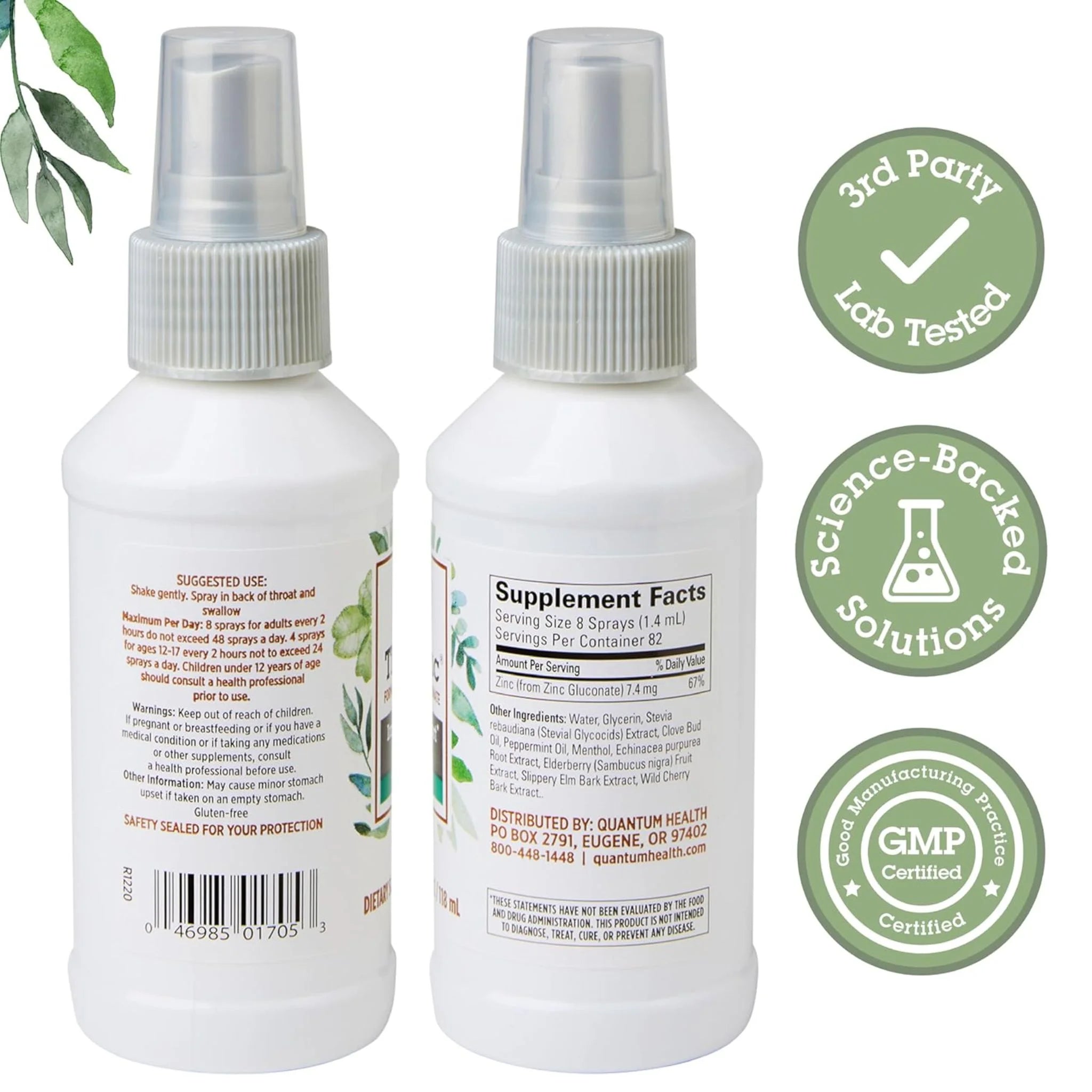 Quantum Thera Zinc Throat Spray 118ml
