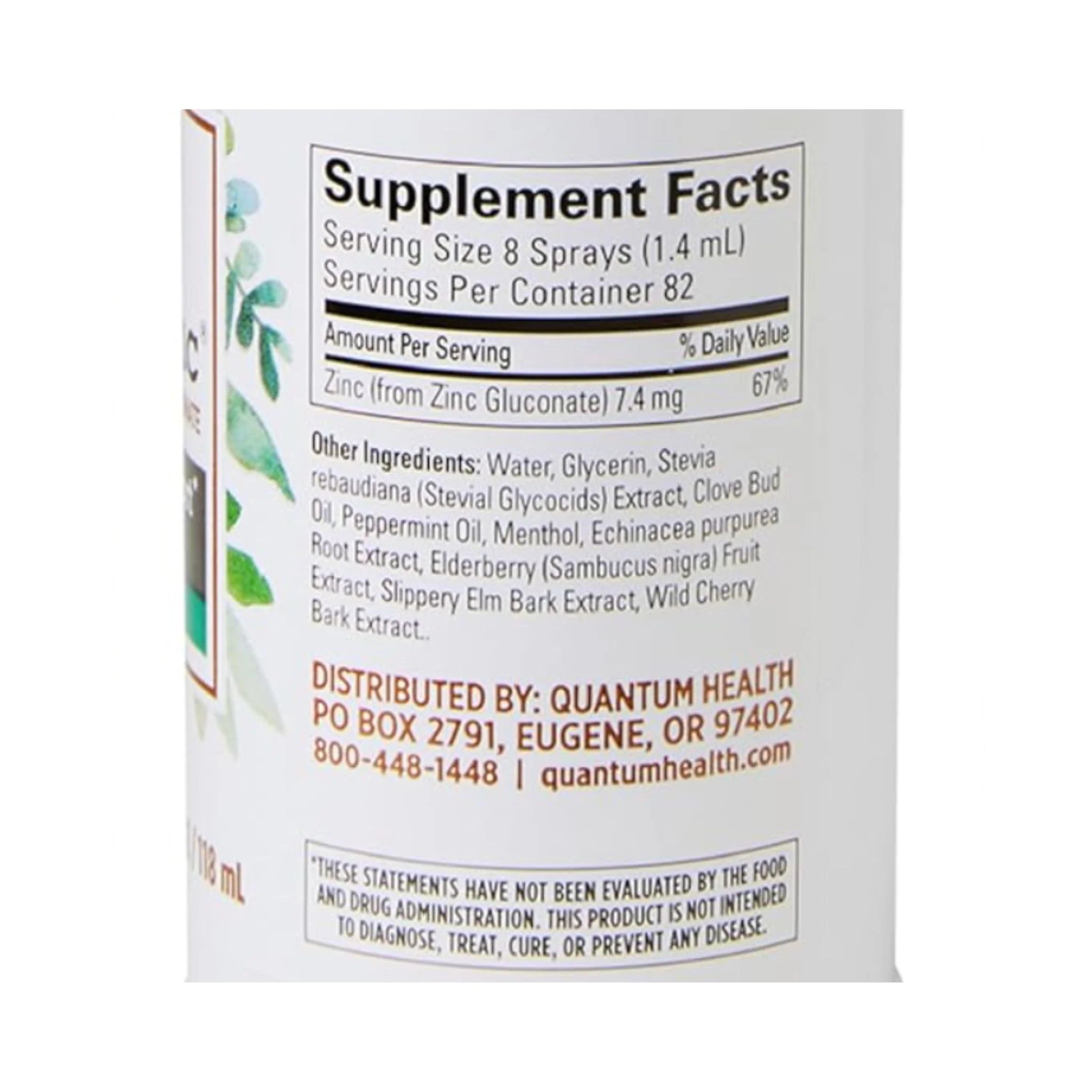 Quantum Thera Zinc Throat Spray 118ml