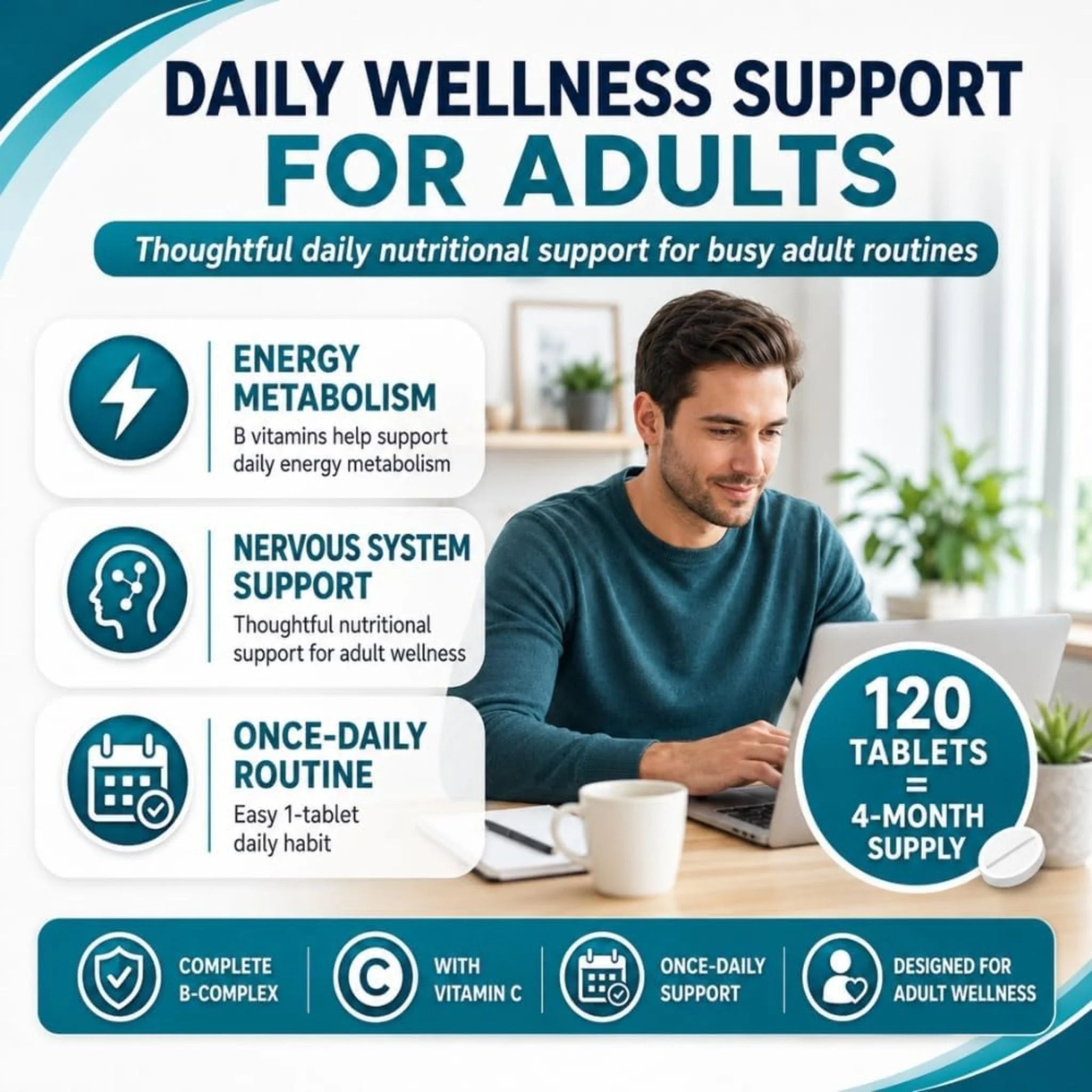 Quest Super Stress B Complex + Vit C 120 Tablets
