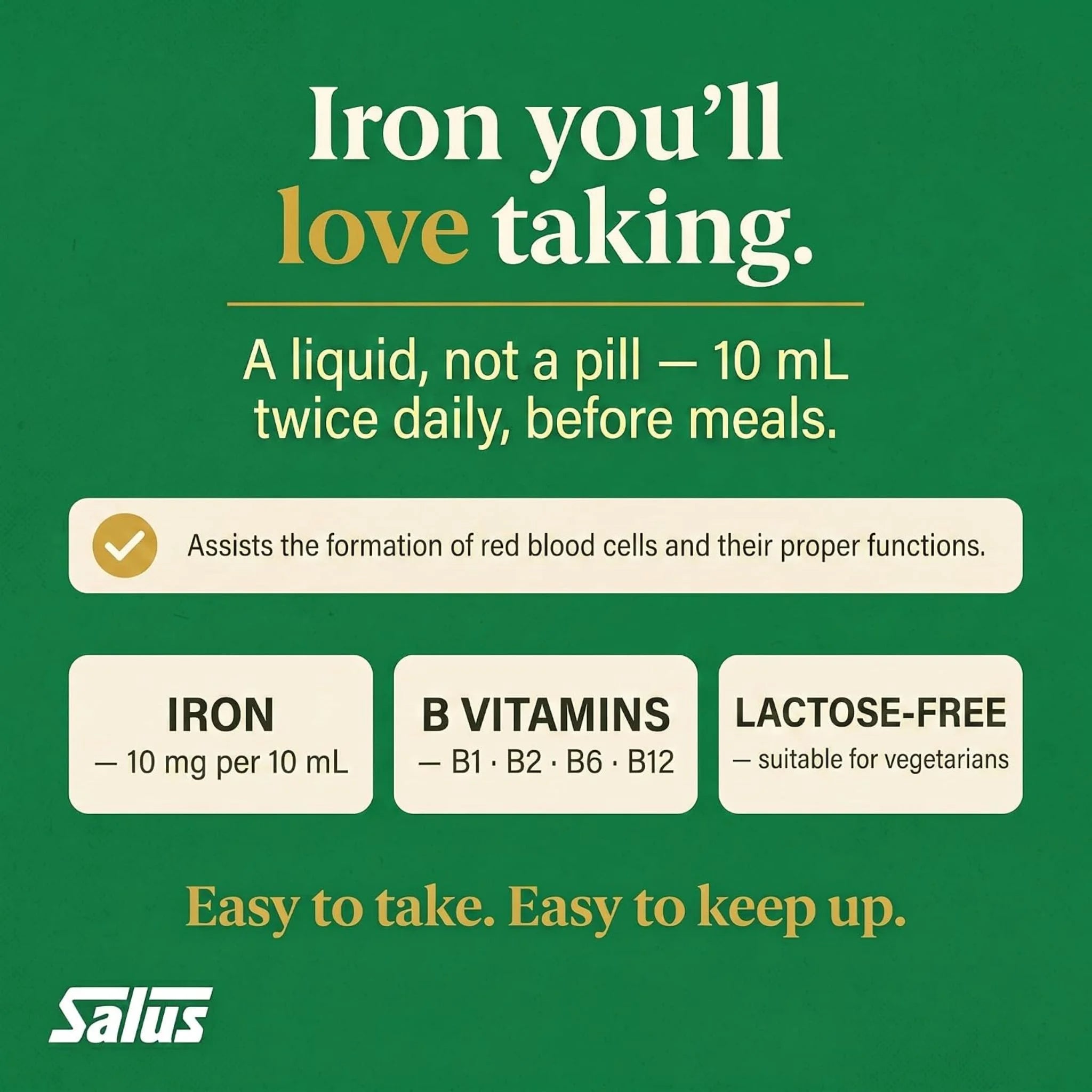 Salus Floradix Liquid Iron and Vitamins Formula 500 ml
