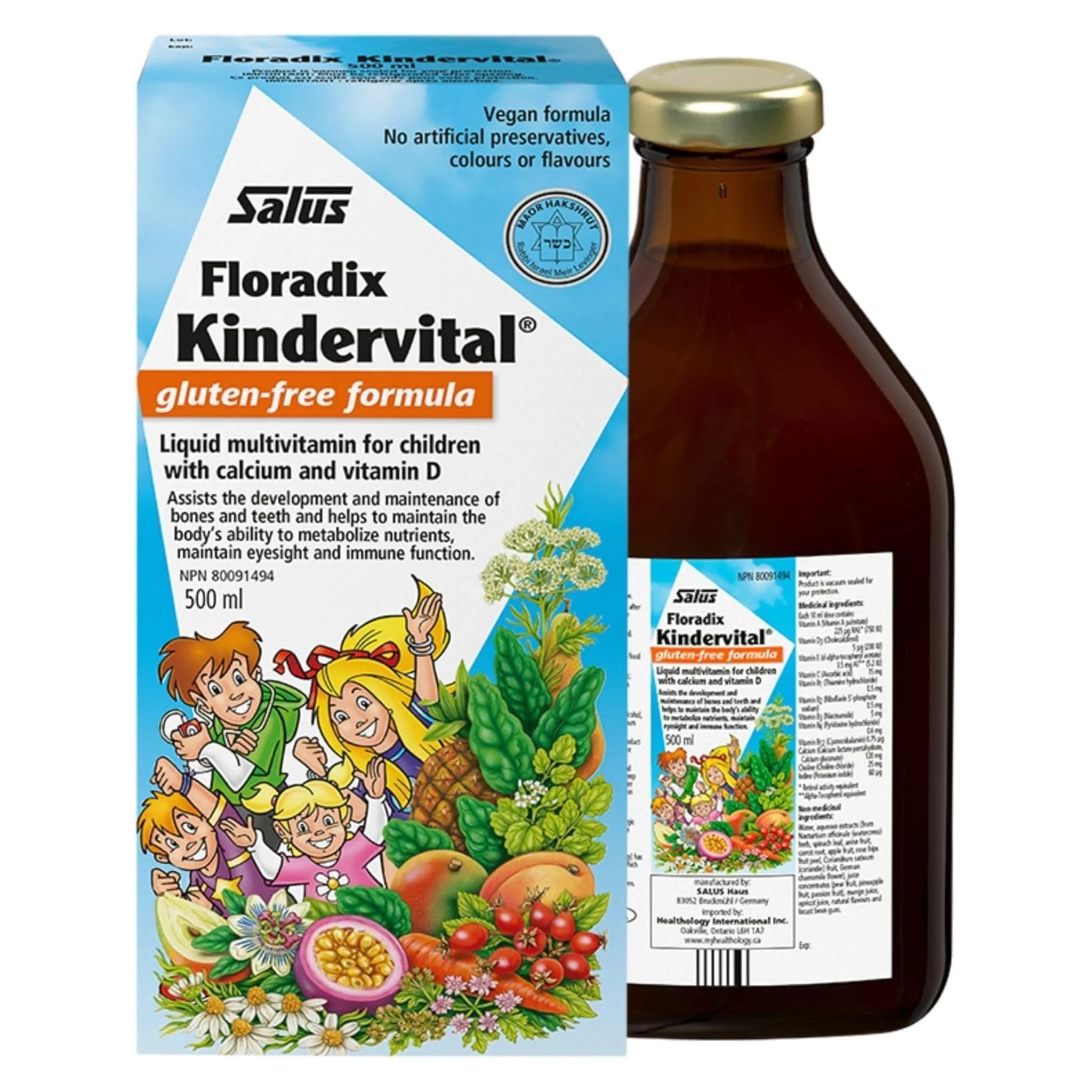 Salus Kindervital Liquid Multivitamin for Children (500 ml) - Nature's Source Inc