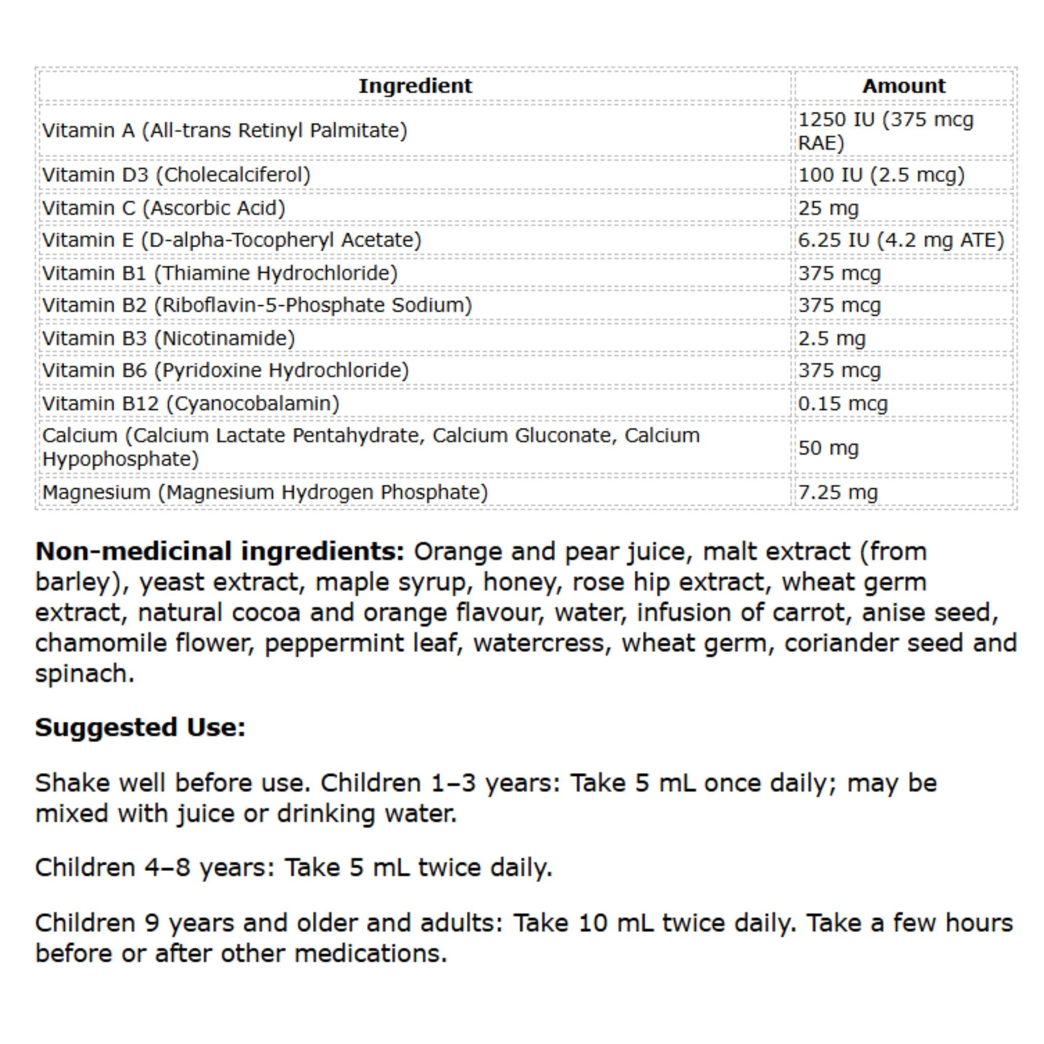 Salus Kindervital Multivitamin Kids, 250 ML (New Formula)