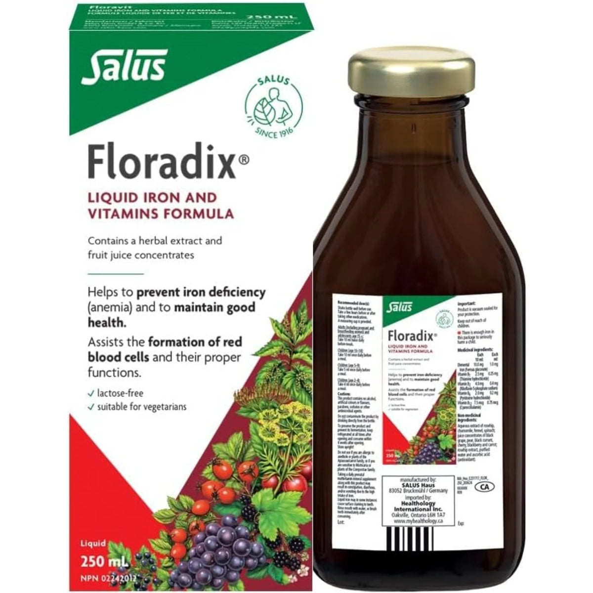 Salus Floradix Liquid Iron & Vitamins Formula - 250ml