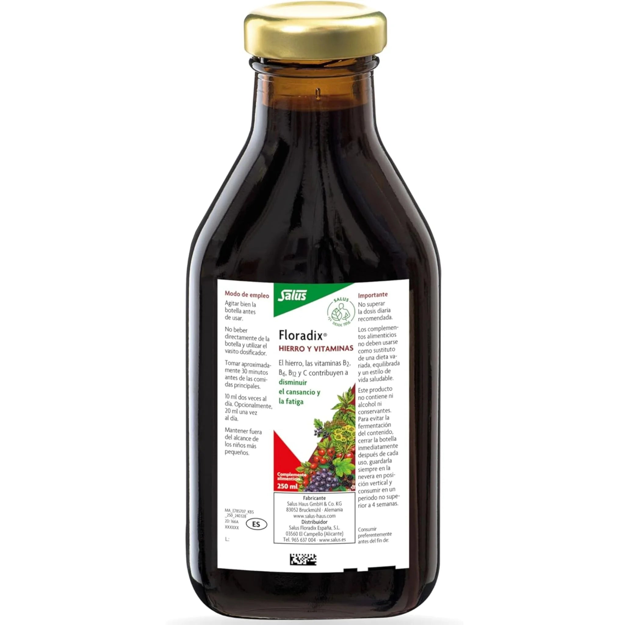Salus Floradix Liquid Iron & Vitamins Formula - 250ml