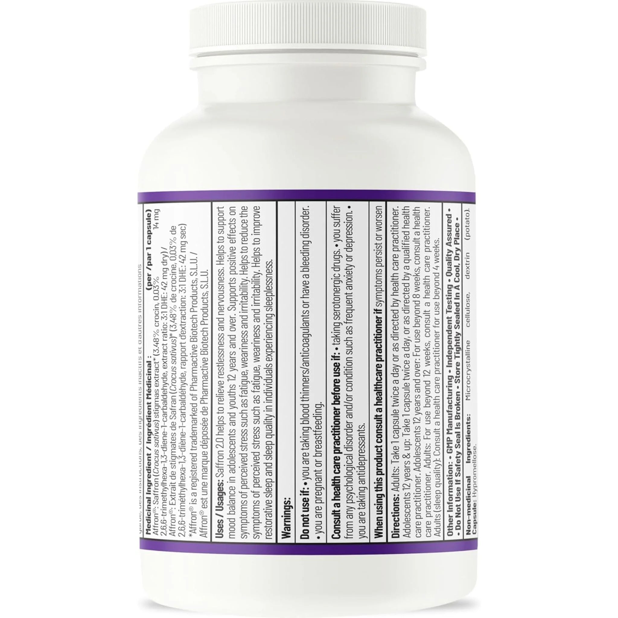 AOR Saffron 2.0 60 Capsules - Nature's Source Inc