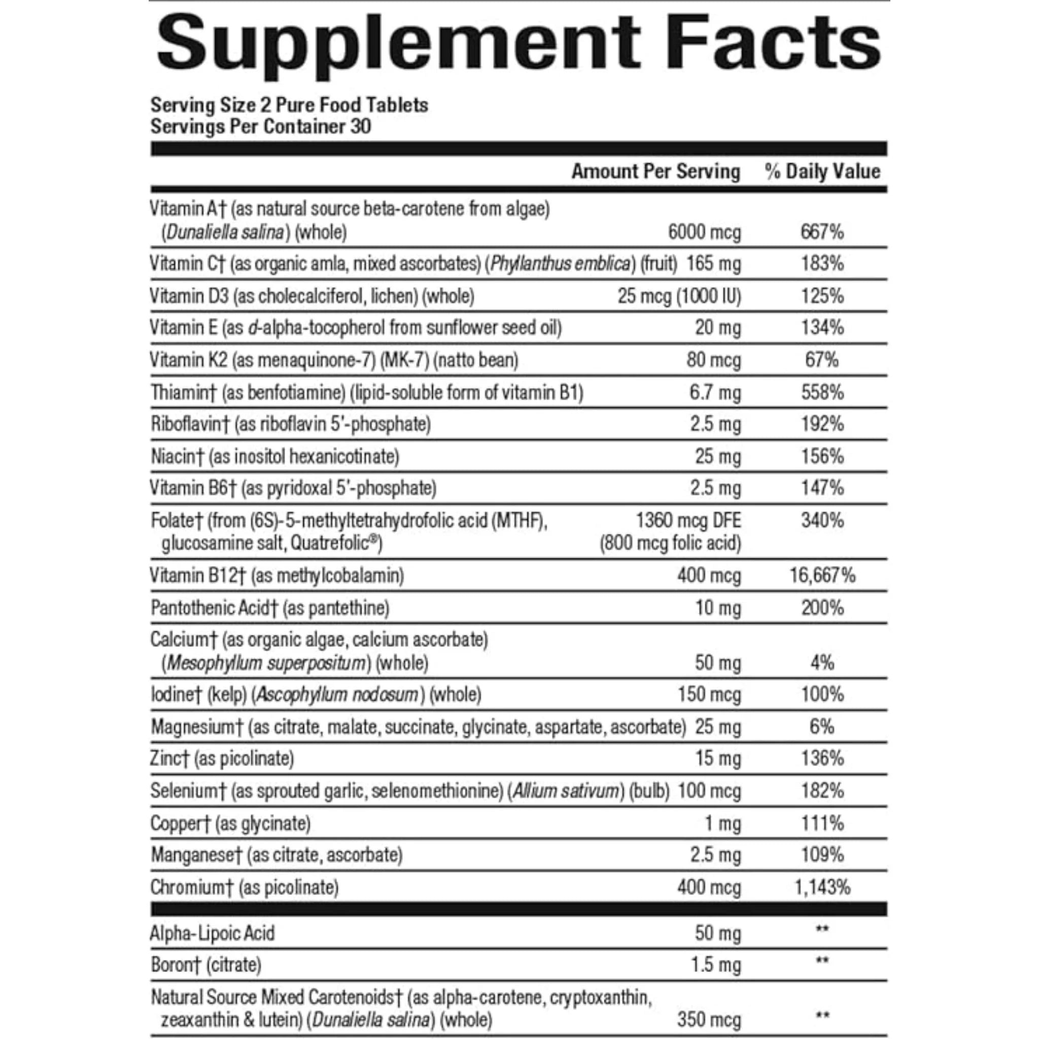 Natural Factors Whole Earth & Sea Women's Multi 50 (60 t) - Nature's Source Inc