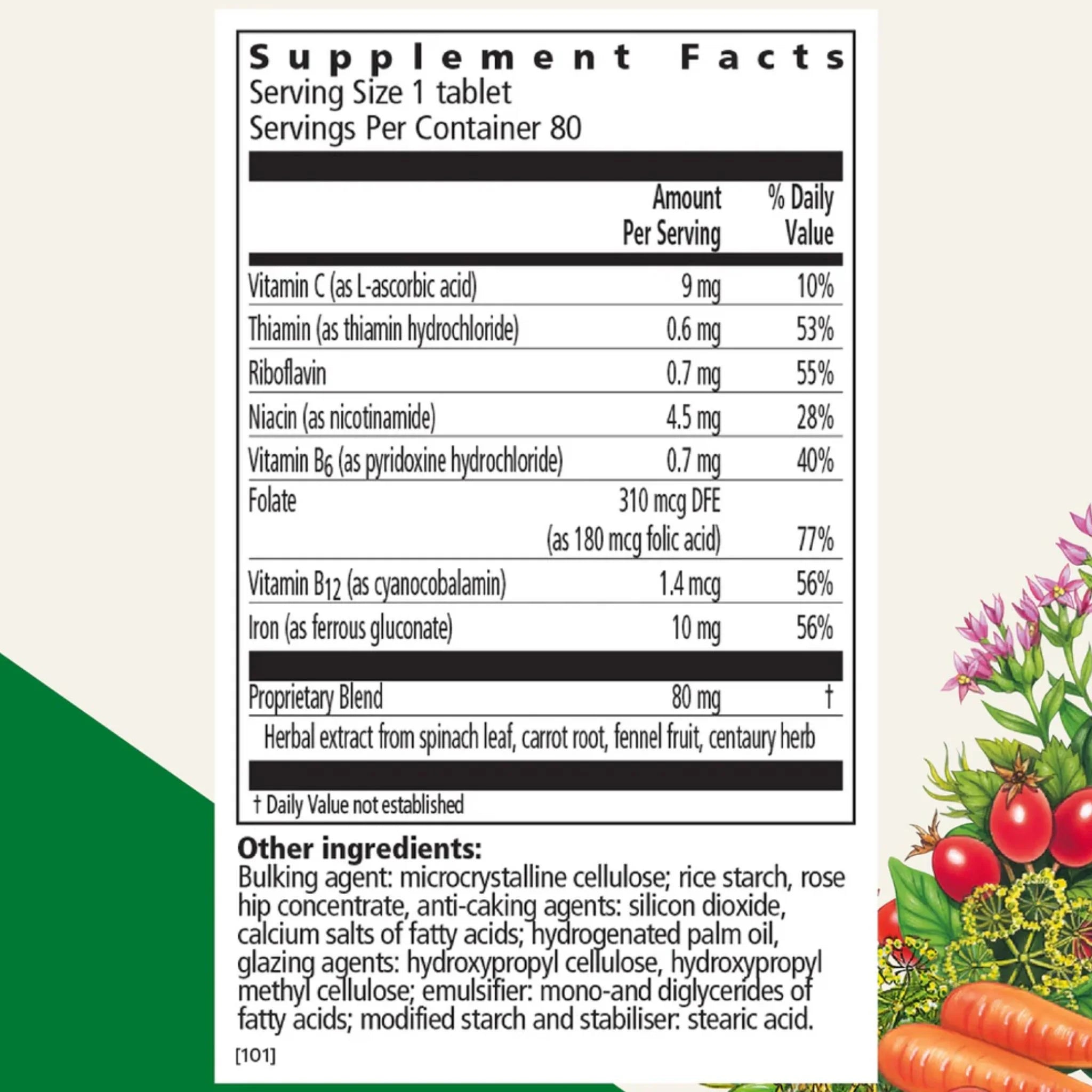Salus Floradix Iron - 80 Tablets - Nature's Source Inc