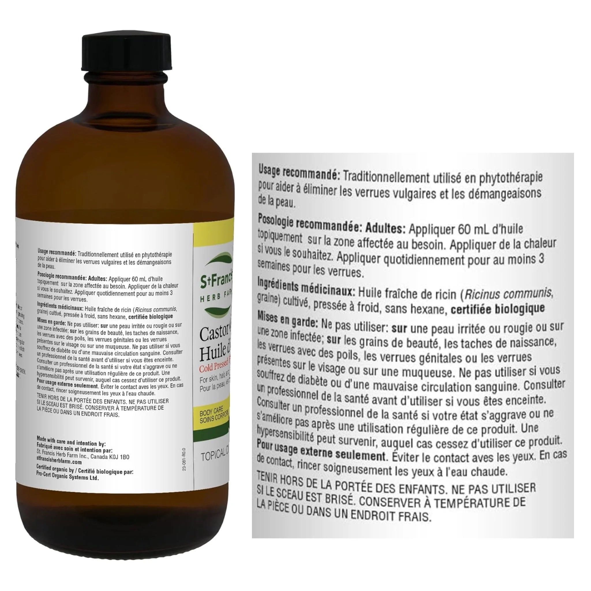 St. Francis Herb Castor Oil 500ml - Nature's Source Inc