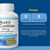 Natural Factors AcetylLCarnitine 500 mg 60vc - Nature's Source Inc