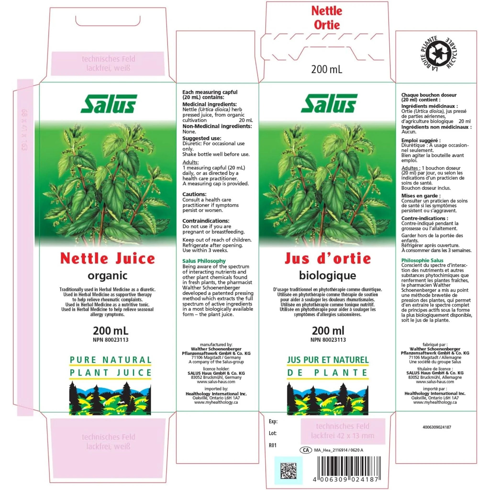 Salus Nettle Juice - 200ml