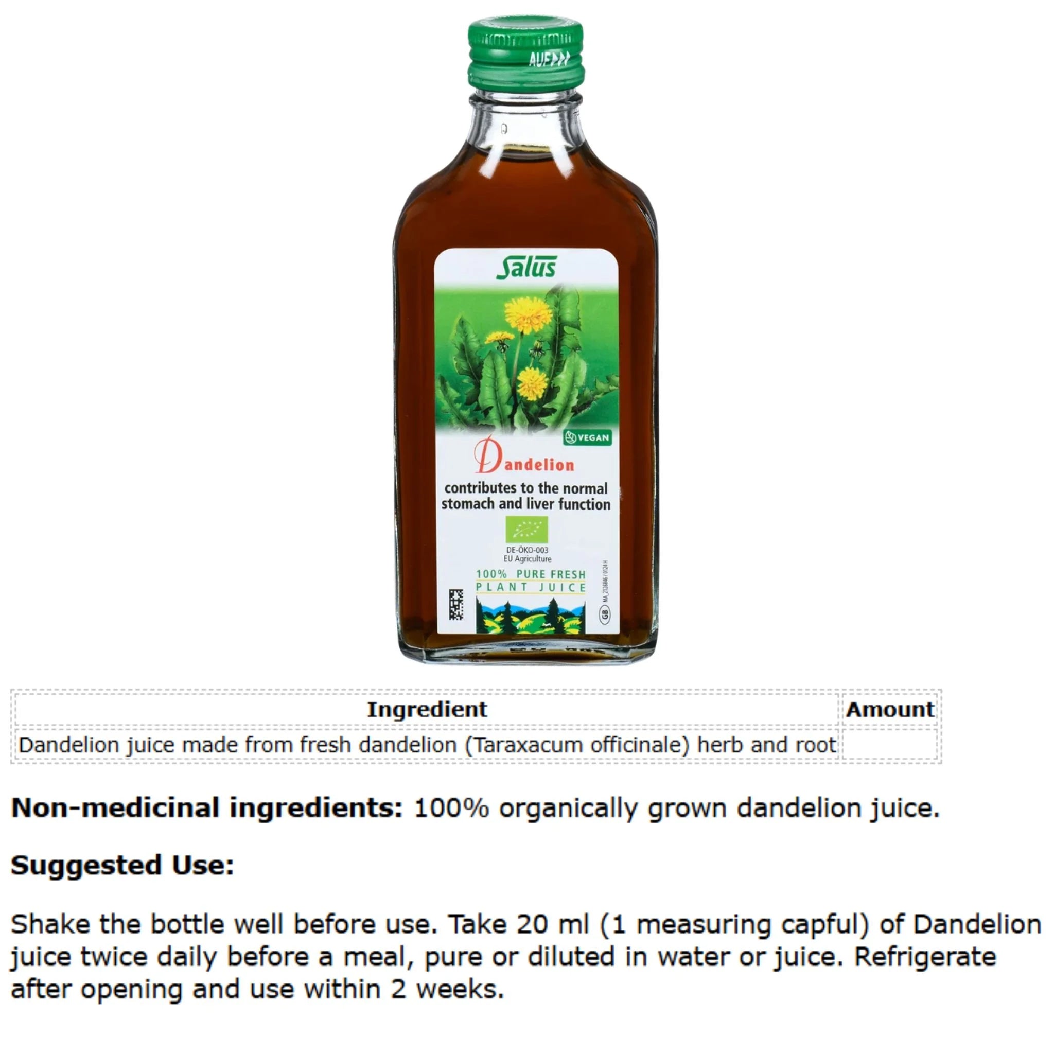Salus Dandelion Juice (200ml)
