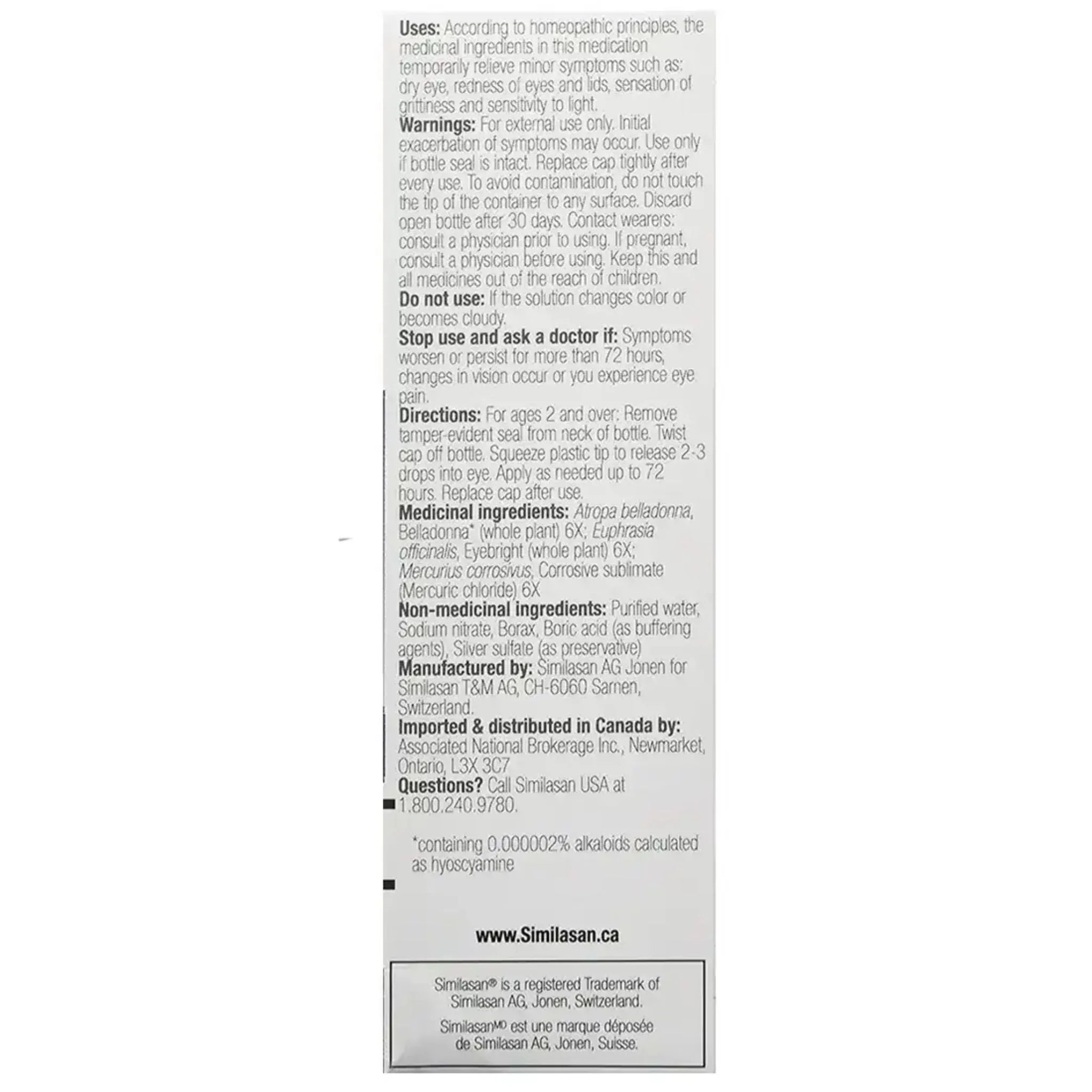 Similasan Dry Eye Relief 10ml