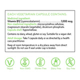 SISU B12 1000mcg - Cyanocobalamin 60 vcap