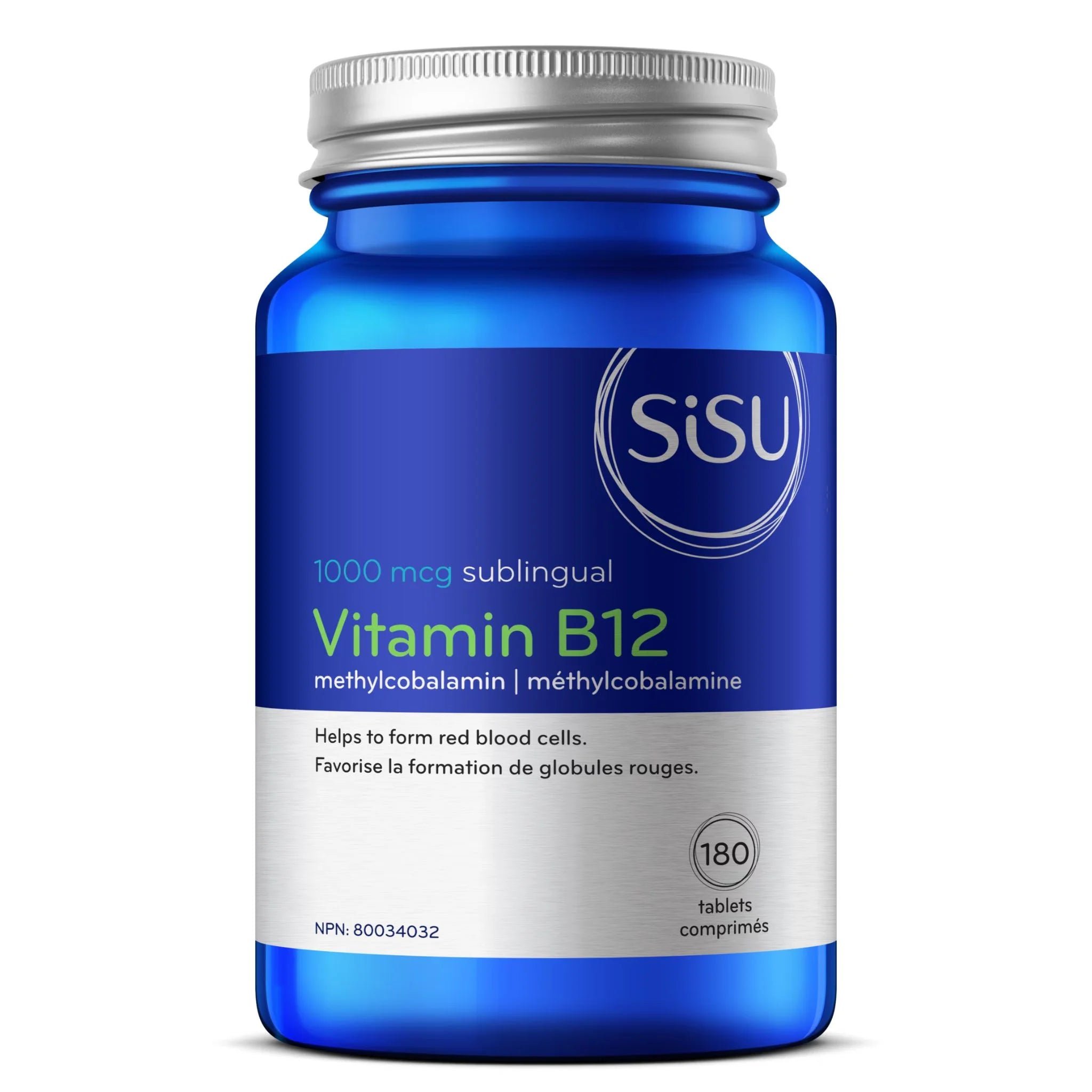 Sisu B12 1000mcg (Vitamin Supplement) - 180 Tablets - Nature's Source Inc