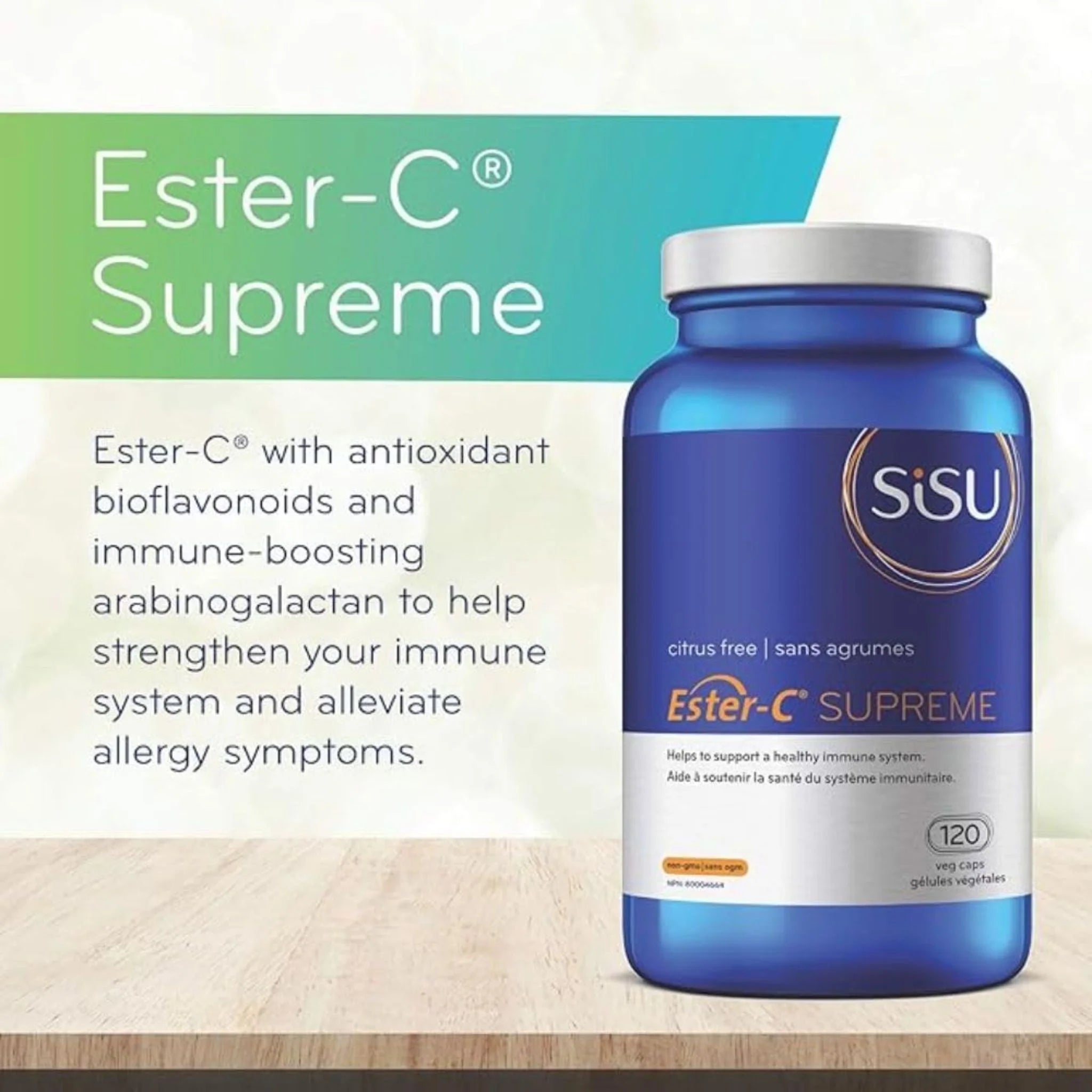 Sisu Citrus-Free Ester-C Supreme 120 Veg Capsules
