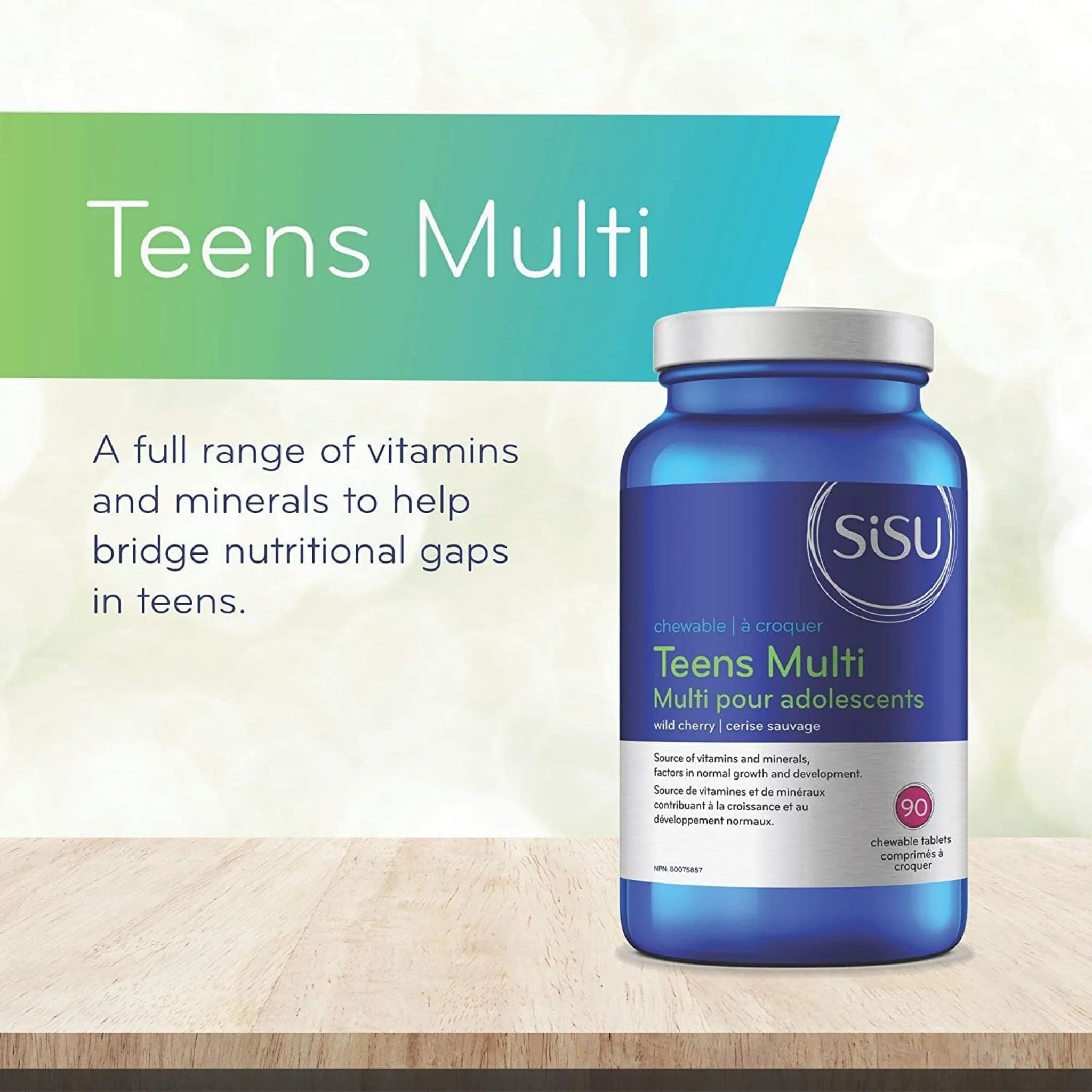 Sisu Wild Cherry Teens Multi 90 Chewable Tablets